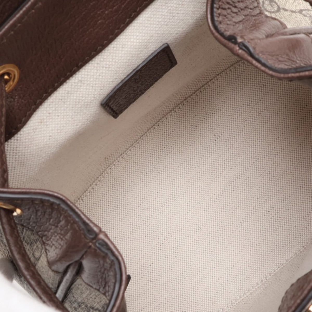 Gucci Mini GG Supreme Web Ophidia Backpack — Beige