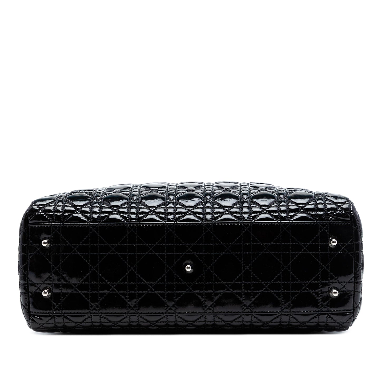 Dior Large Patent Cannage Lady Dior Soft Shopping Tote