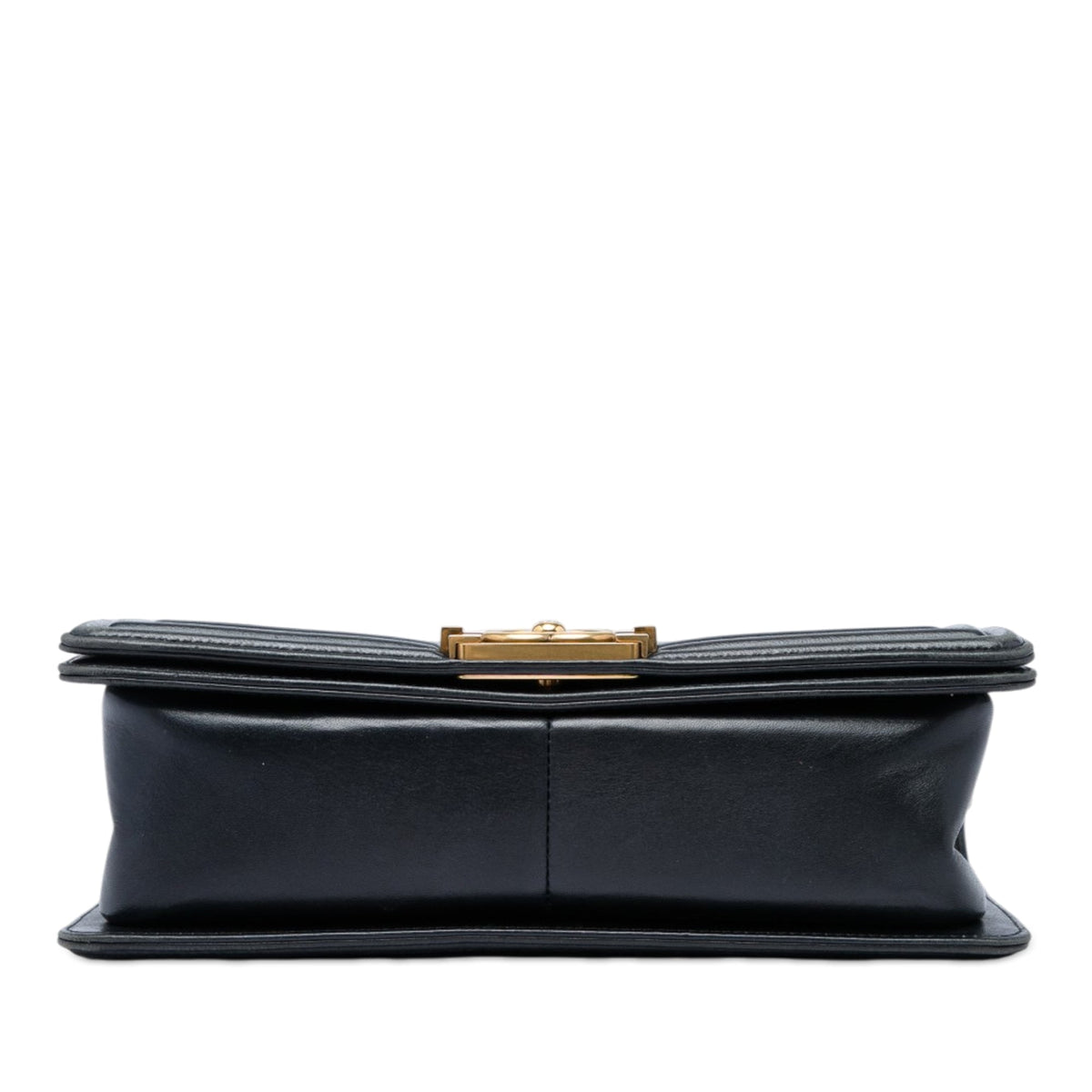 Chanel Old Medium Quilted Lambskin Boy Flap — Black