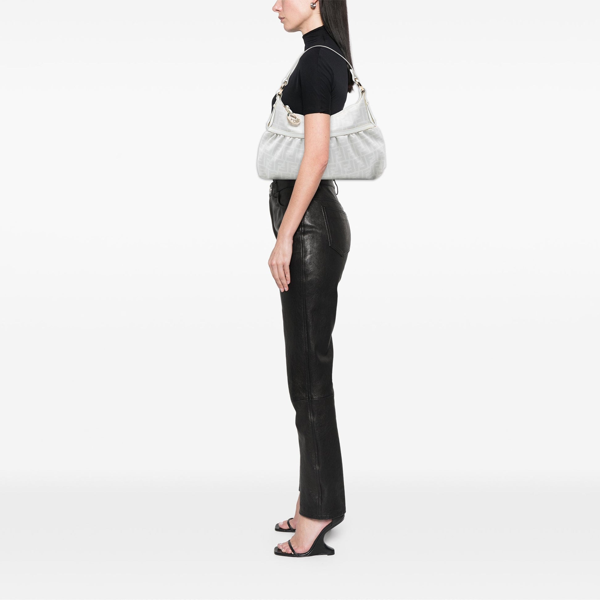 Fendi Zucca Coated Canvas Chef Shoulder Bag