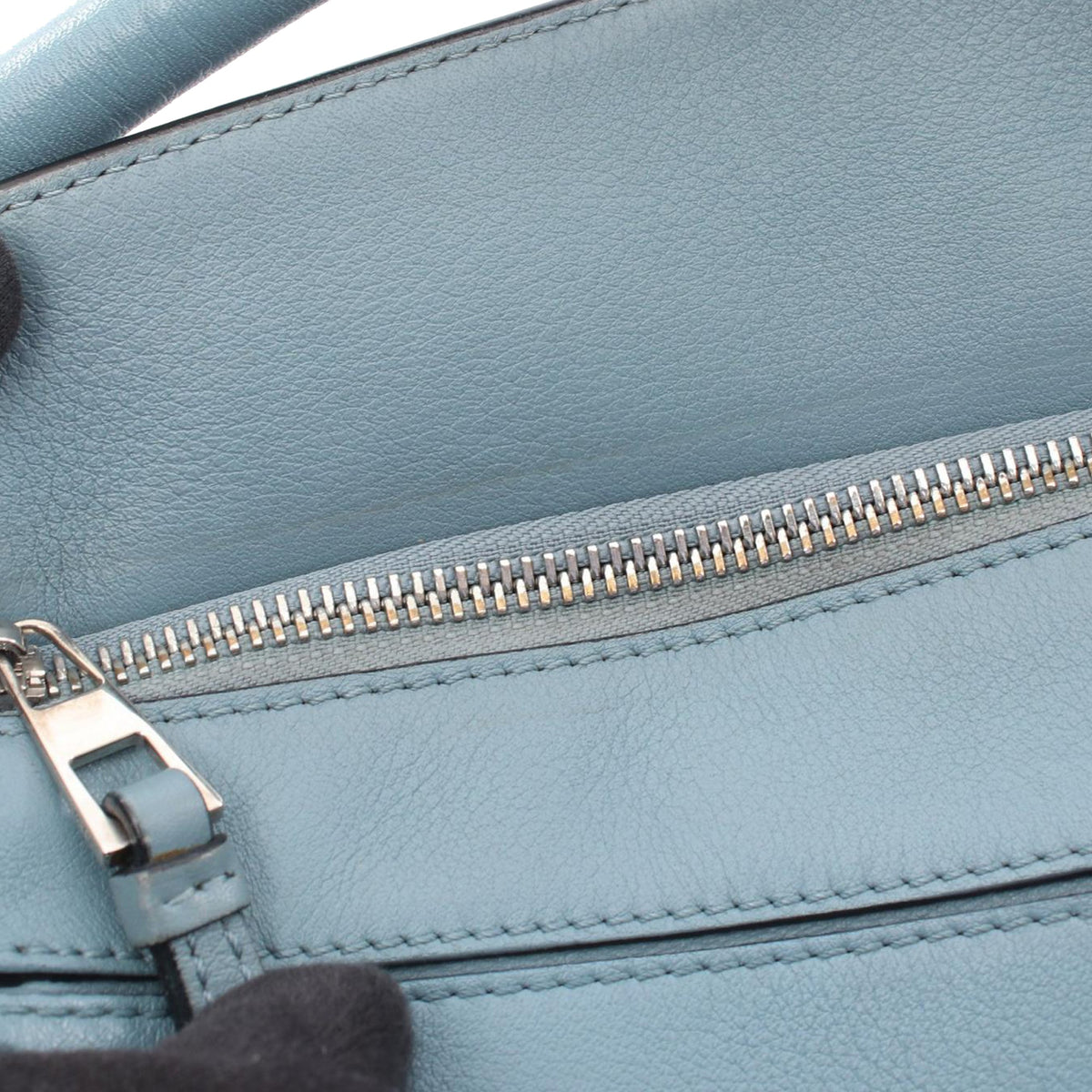 LOEWE Small Calfskin Puzzle Satchel — Blue