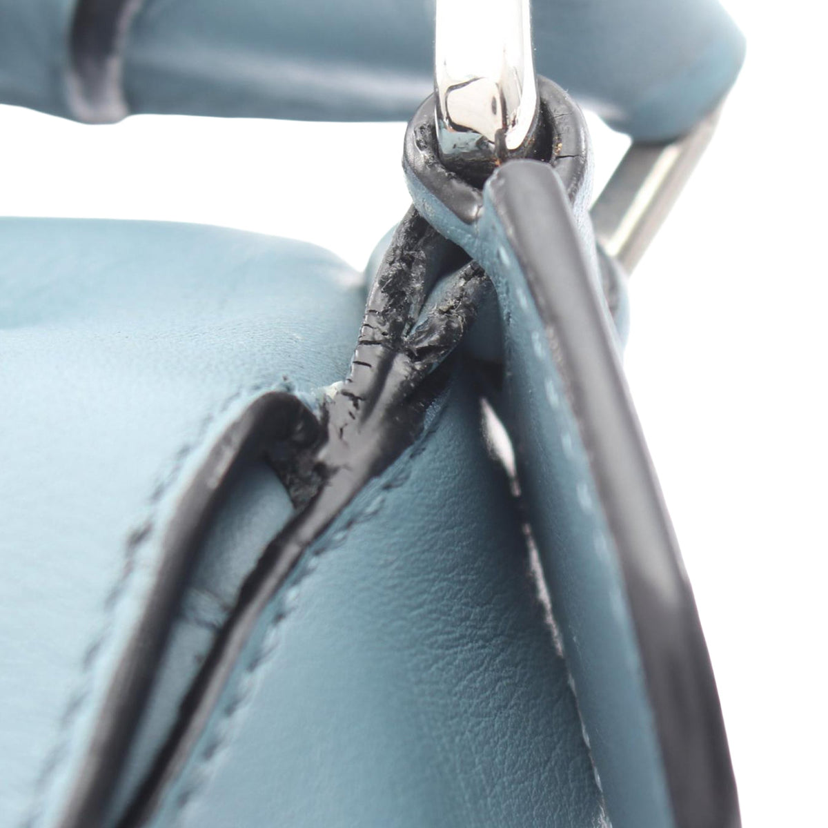 LOEWE Small Calfskin Puzzle Satchel — Blue