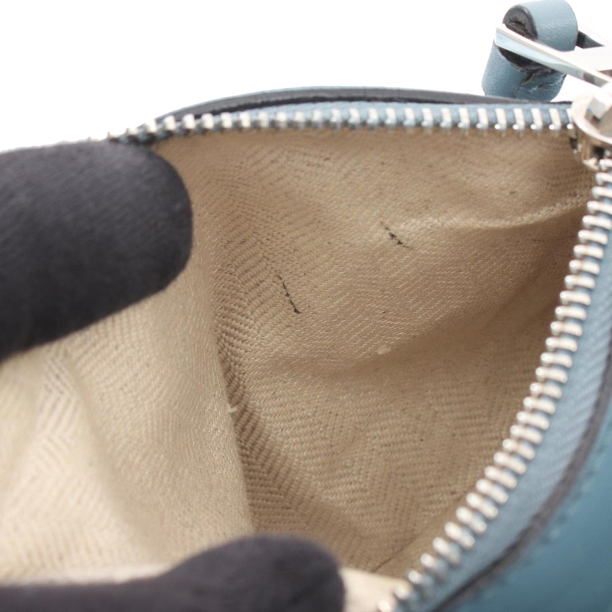 LOEWE Small Calfskin Puzzle Satchel — Blue