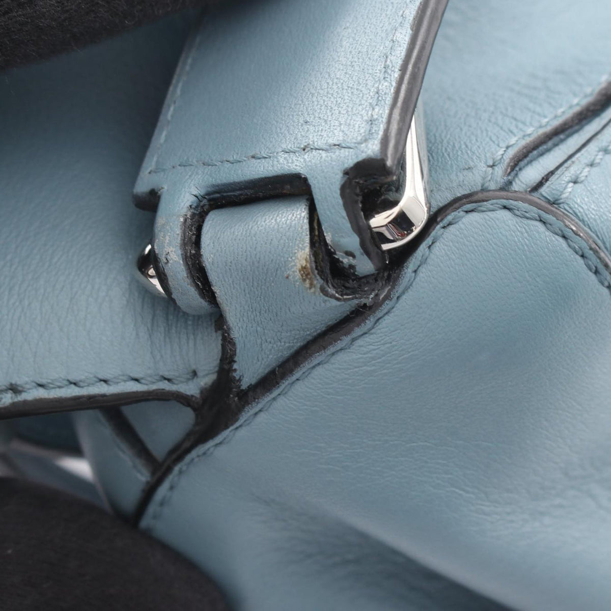 LOEWE Small Calfskin Puzzle Satchel — Blue