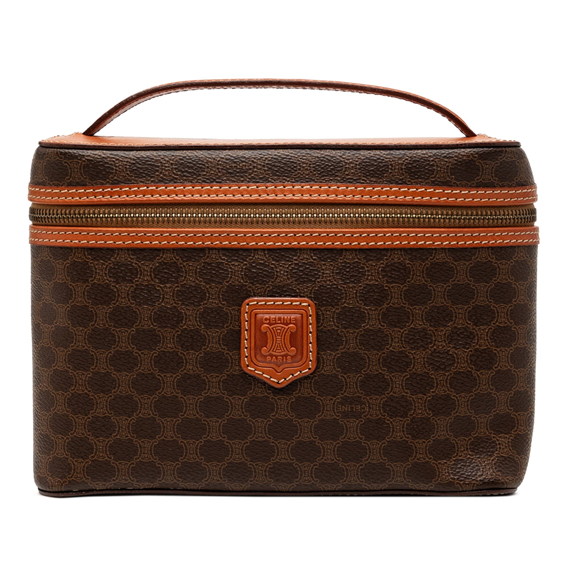 Celine Macadam Coated Canvas Vanity Bag