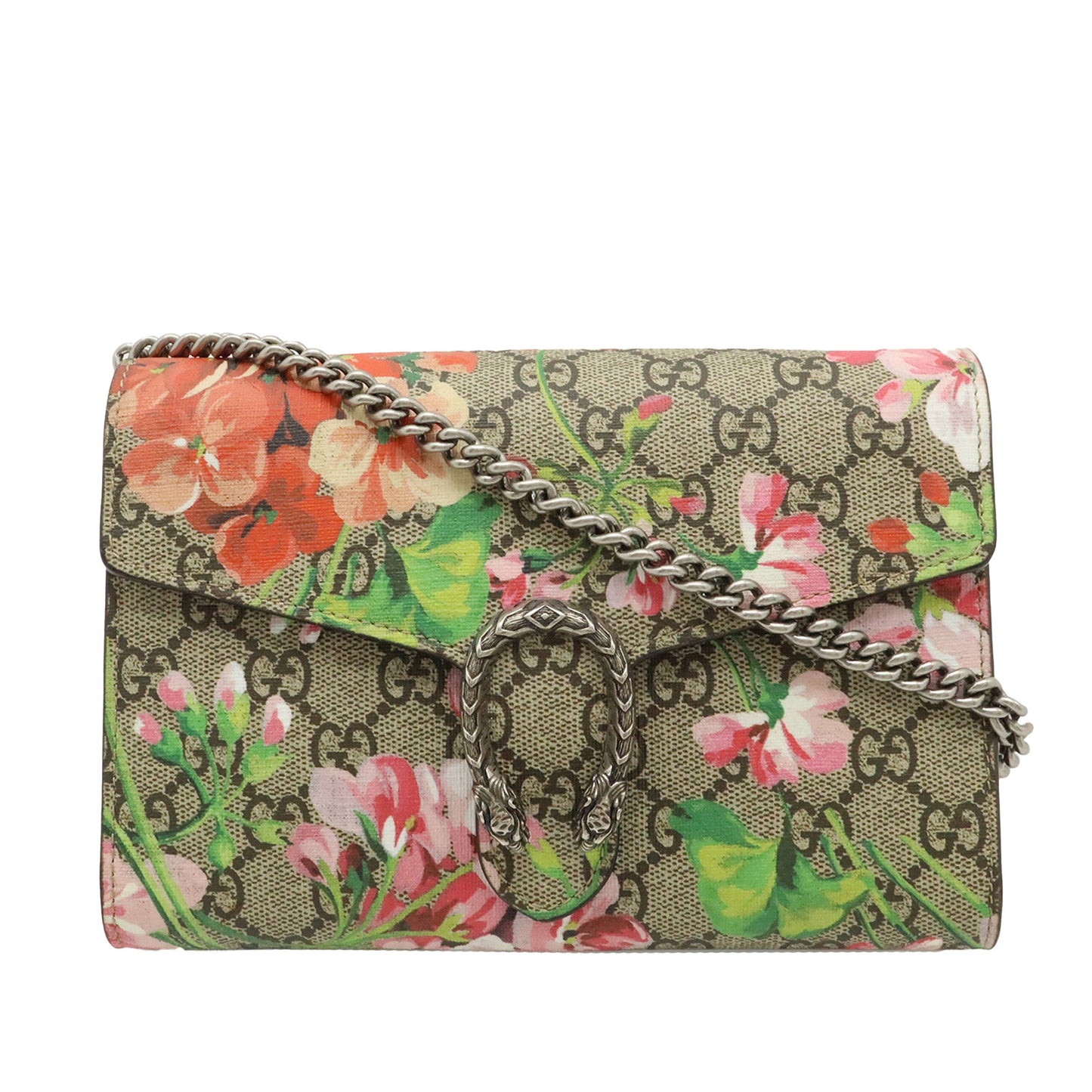 Gucci GG Supreme Blooms Dionysus Wallet on Chain