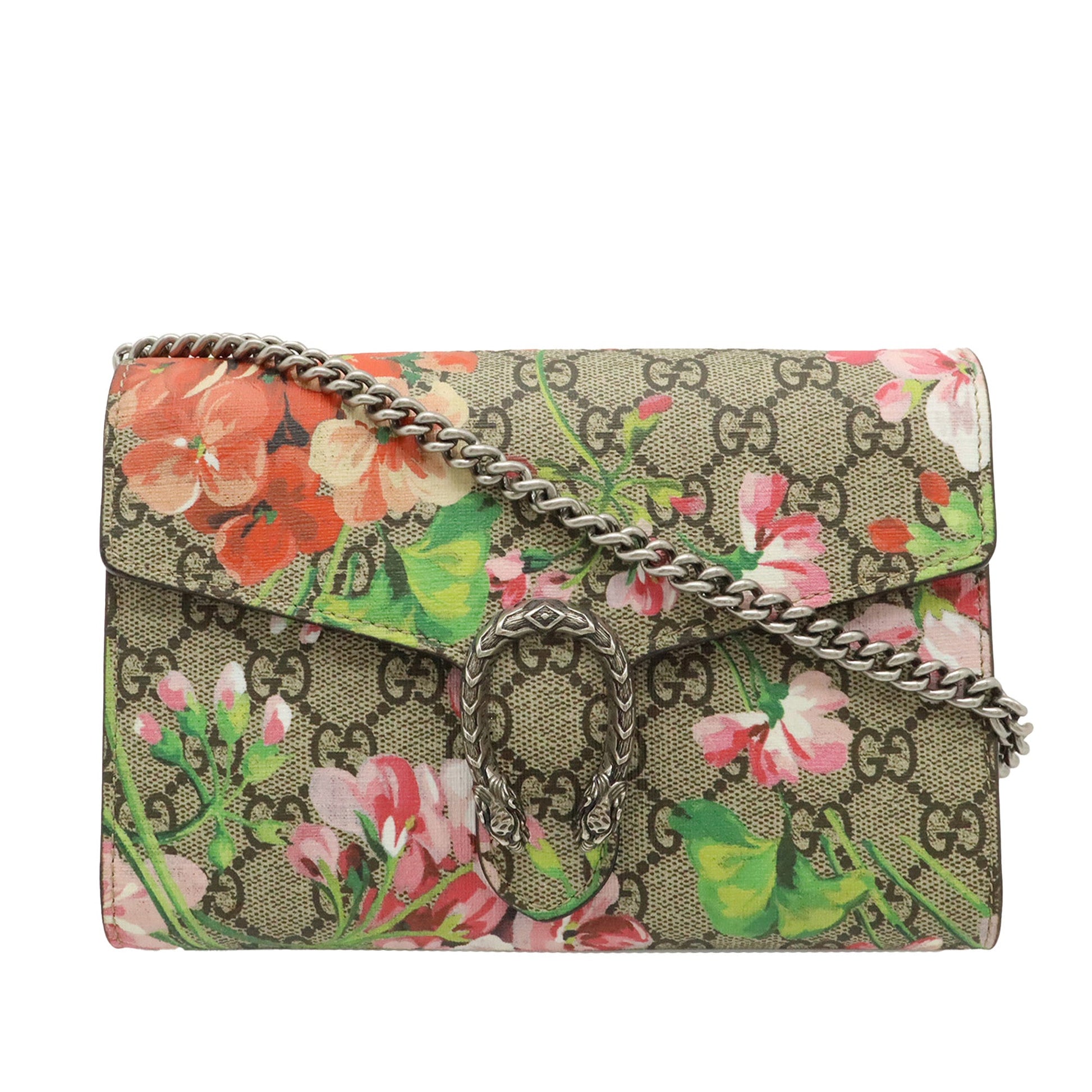 Gucci GG Supreme Blooms Dionysus Wallet on Chain