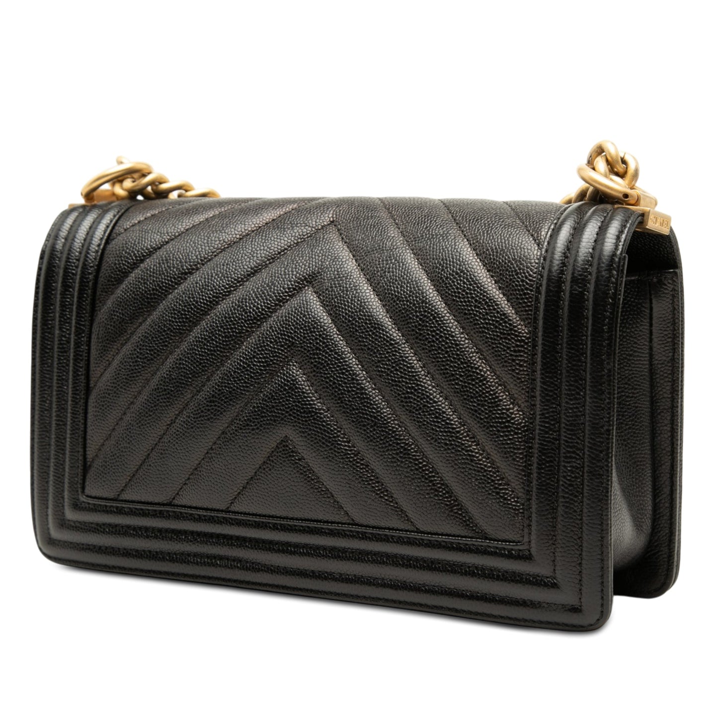 Chanel Old Medium Chevron Caviar Boy Flap