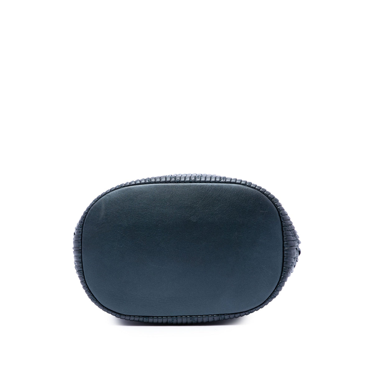Chanel Small Crumpled Calfskin Coco Pleats Drawstring Bucket Bag — Blue