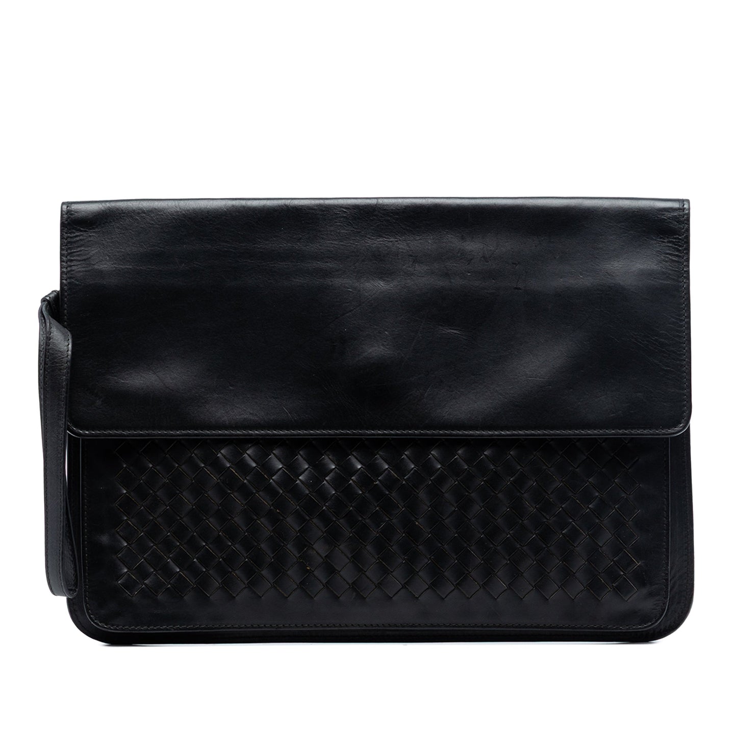 Bottega Veneta Leather Intrecciato Clutch
