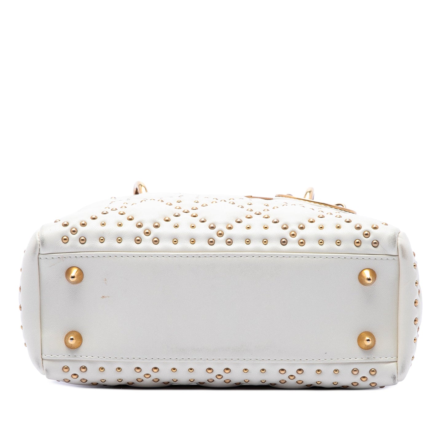 Dior Small Lambskin Cannage Studded Supple Lady Dior