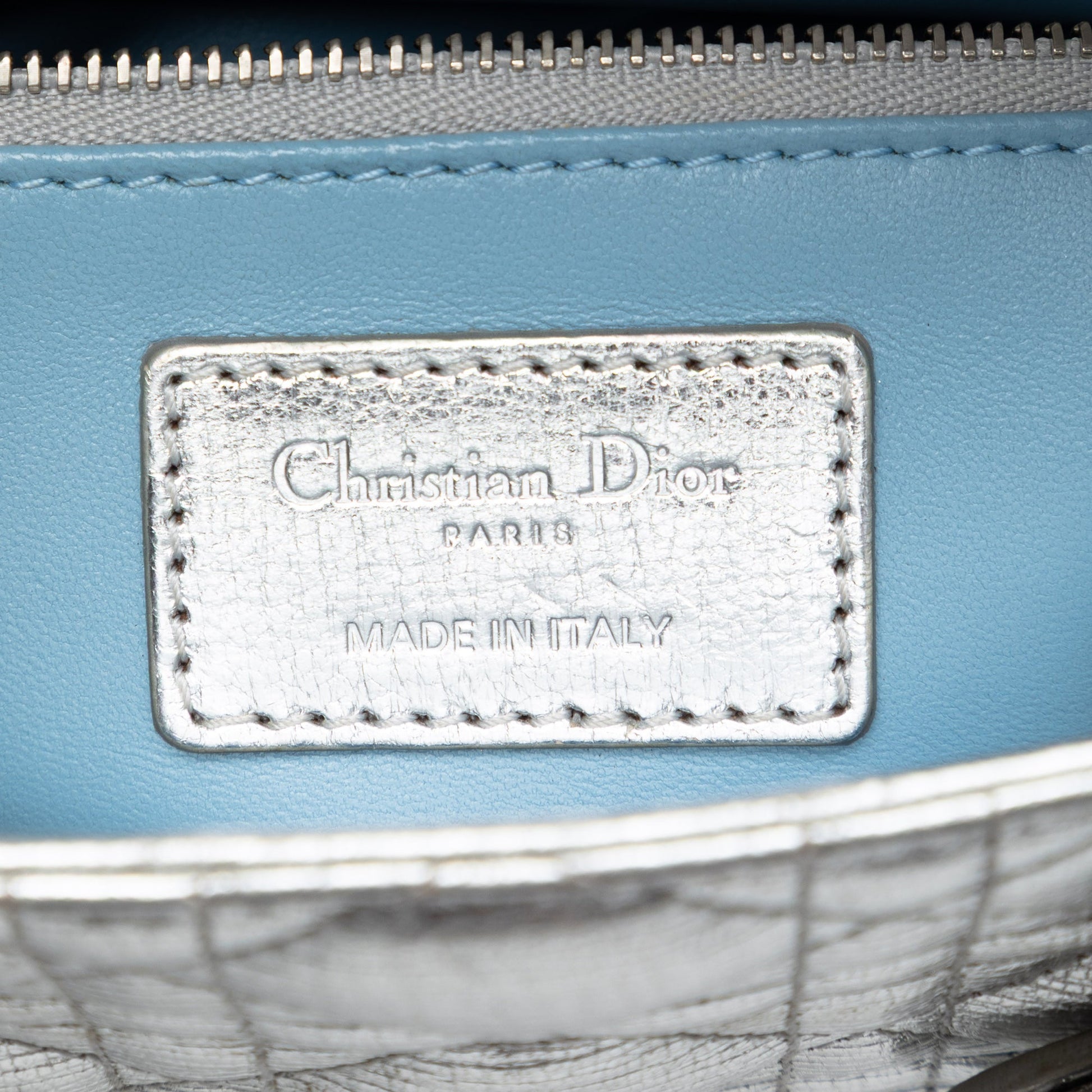 Small Metallic Lambskin Cannage My ABCDior Lady Dior
