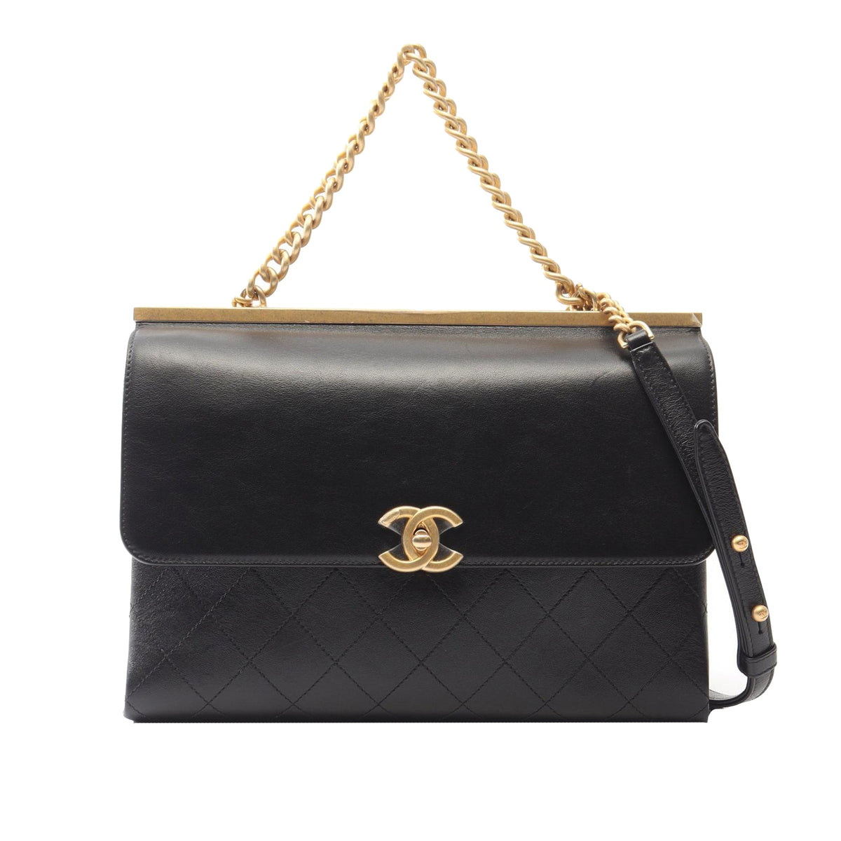 Chanel Medium Lambskin Stitched Coco Luxe Flap Bag