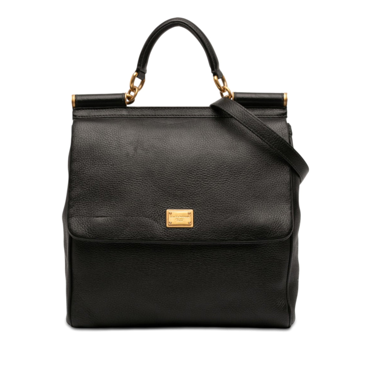 Dolce & Gabbana Calfskin Flat Sicily Satchel