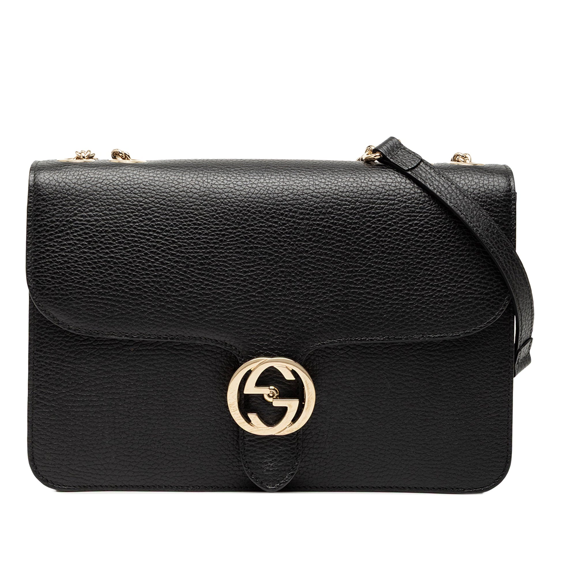 Medium Dollar Calfskin Interlocking G Crossbody