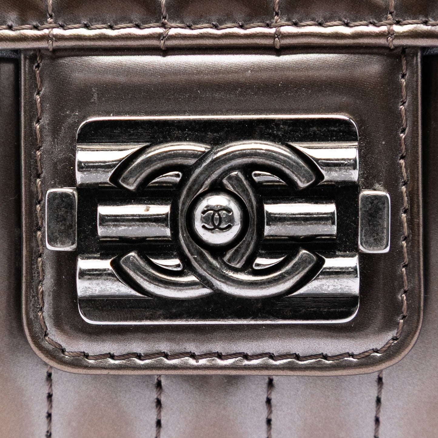 Chanel Small Vertical Quilted Patent Maharaja Express Flap