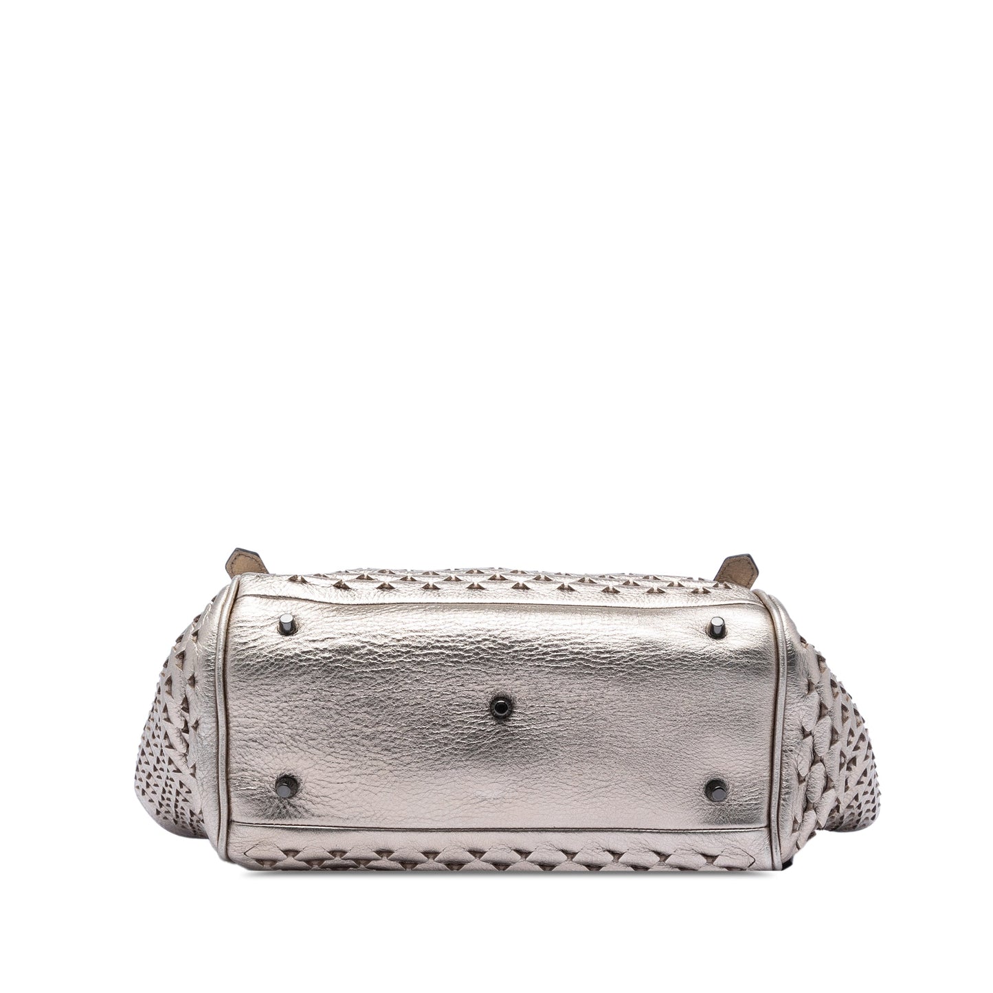 Burberry Metallic Woven Leather Tote