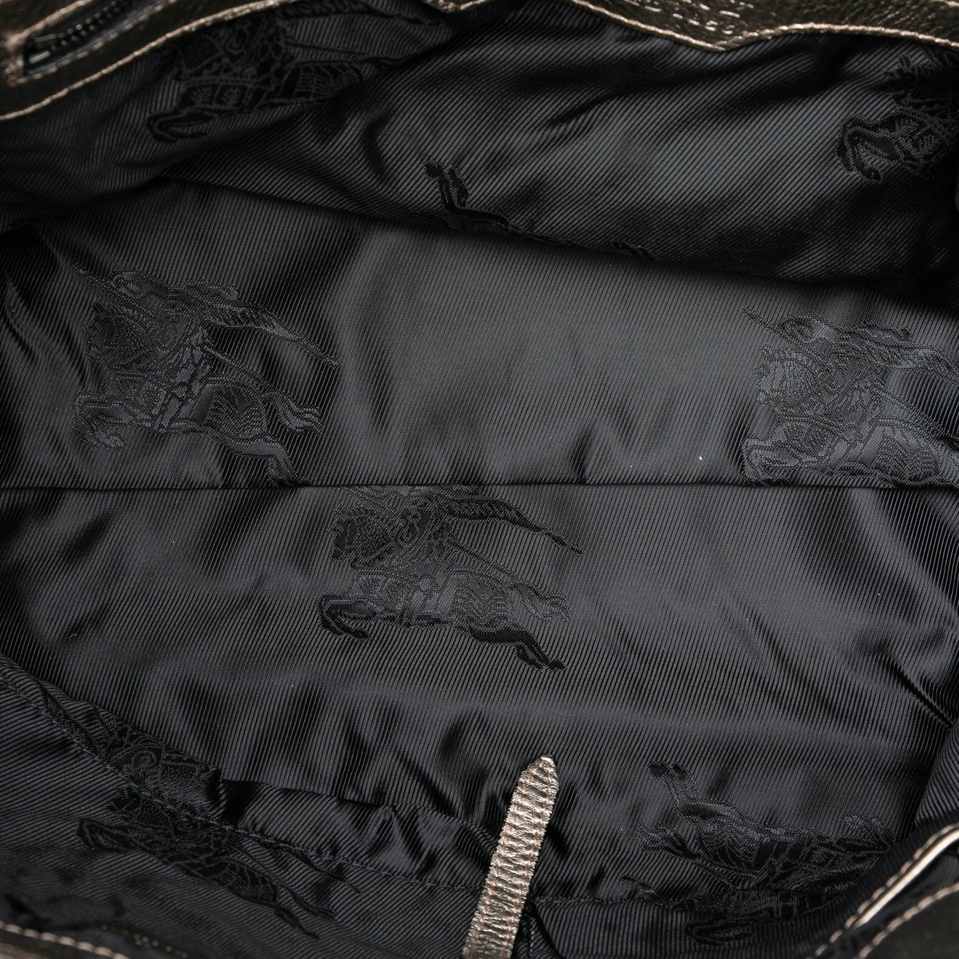 Burberry Metallic Woven Leather Tote