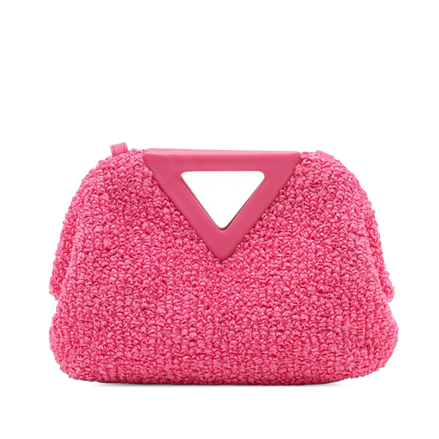 Bottega Veneta Small Boucle Curly Raffia The Point Triangle Satchel