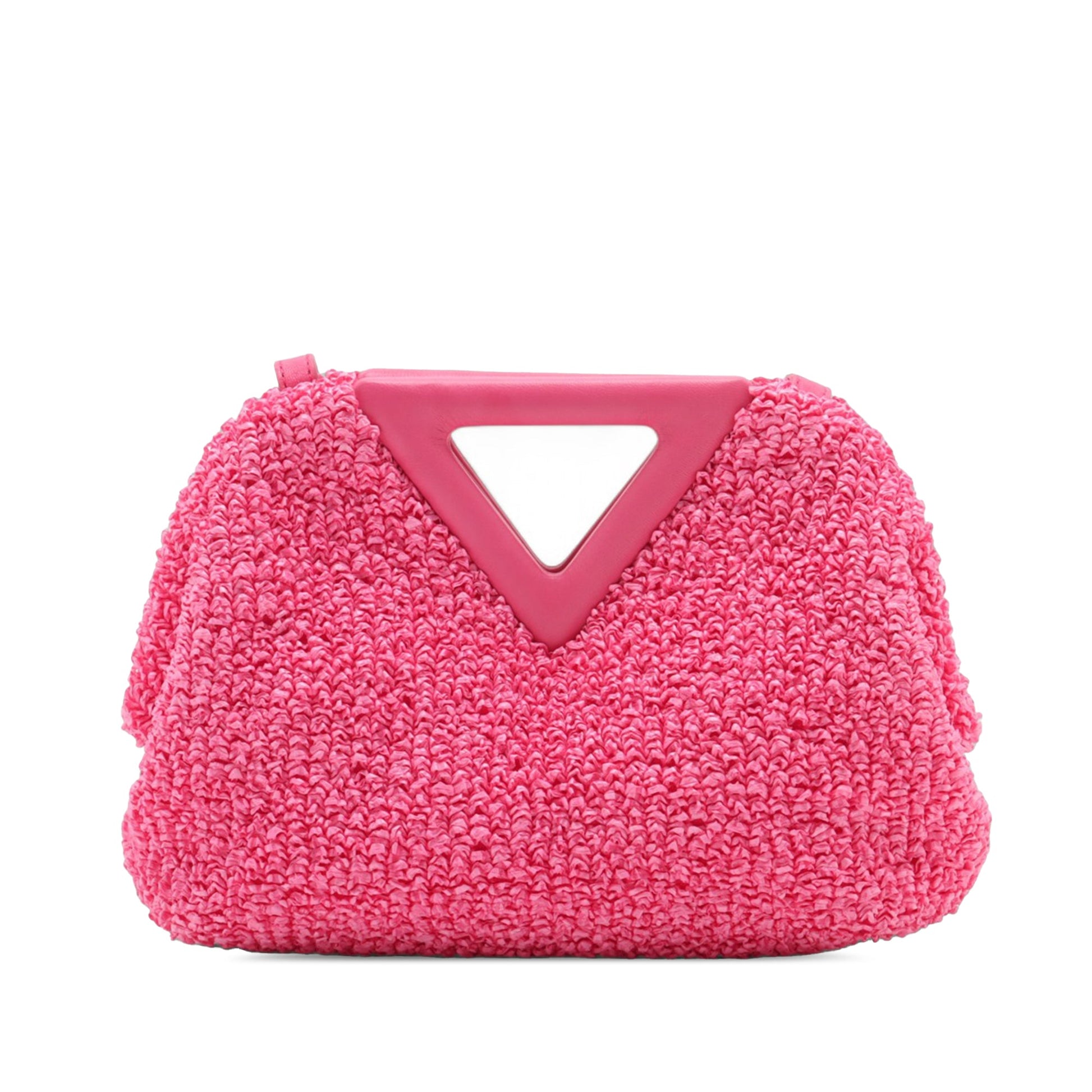 Bottega Veneta Small Boucle Curly Raffia The Point Triangle Satchel
