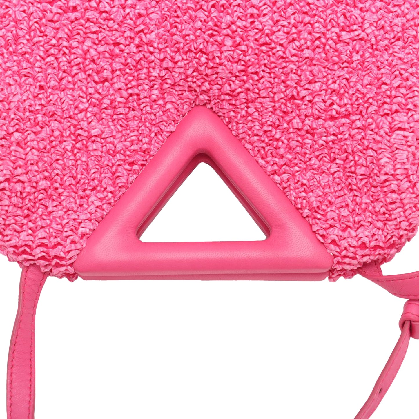 Bottega Veneta Small Boucle Curly Raffia The Point Triangle Satchel