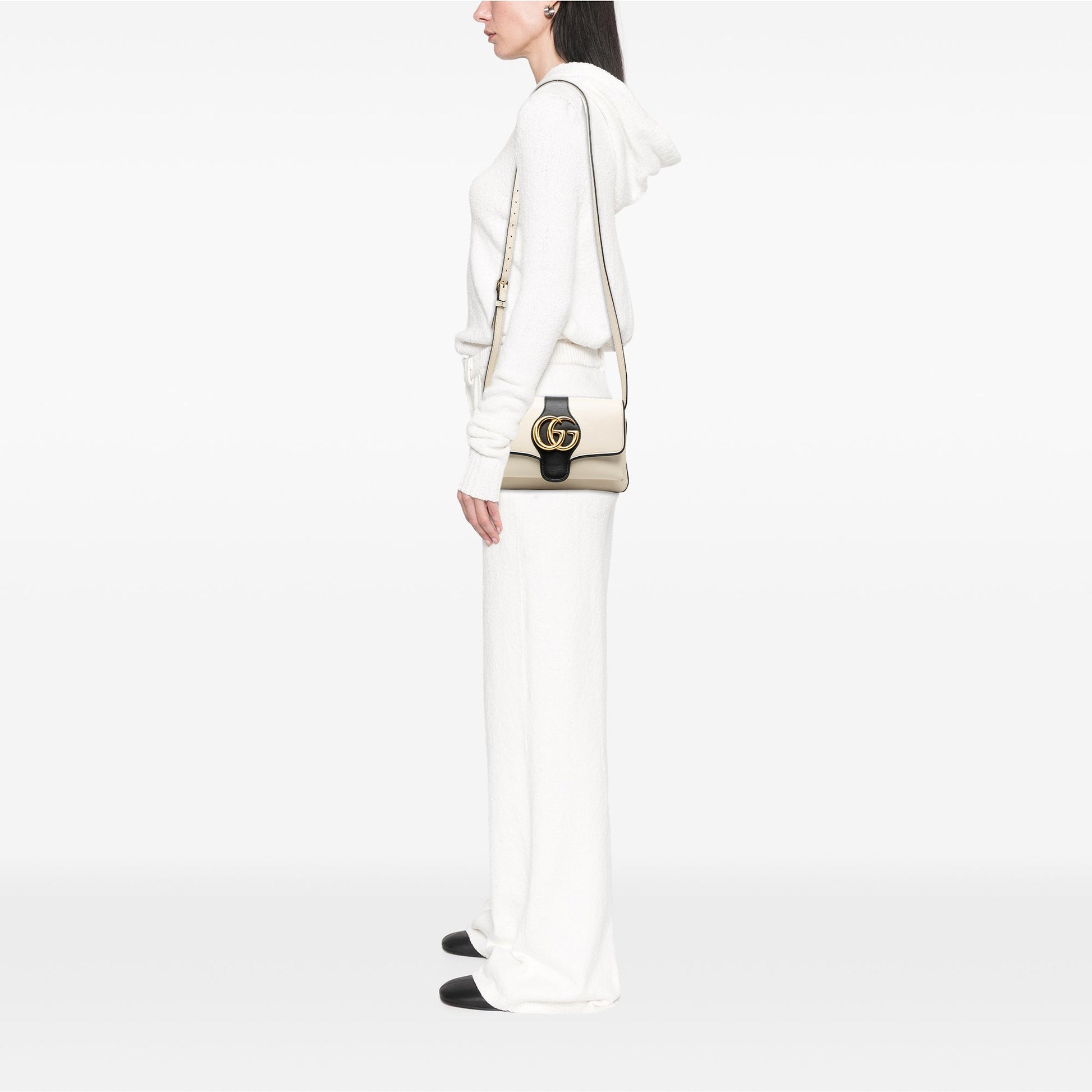 Small Bicolor Leather Arli Crossbody