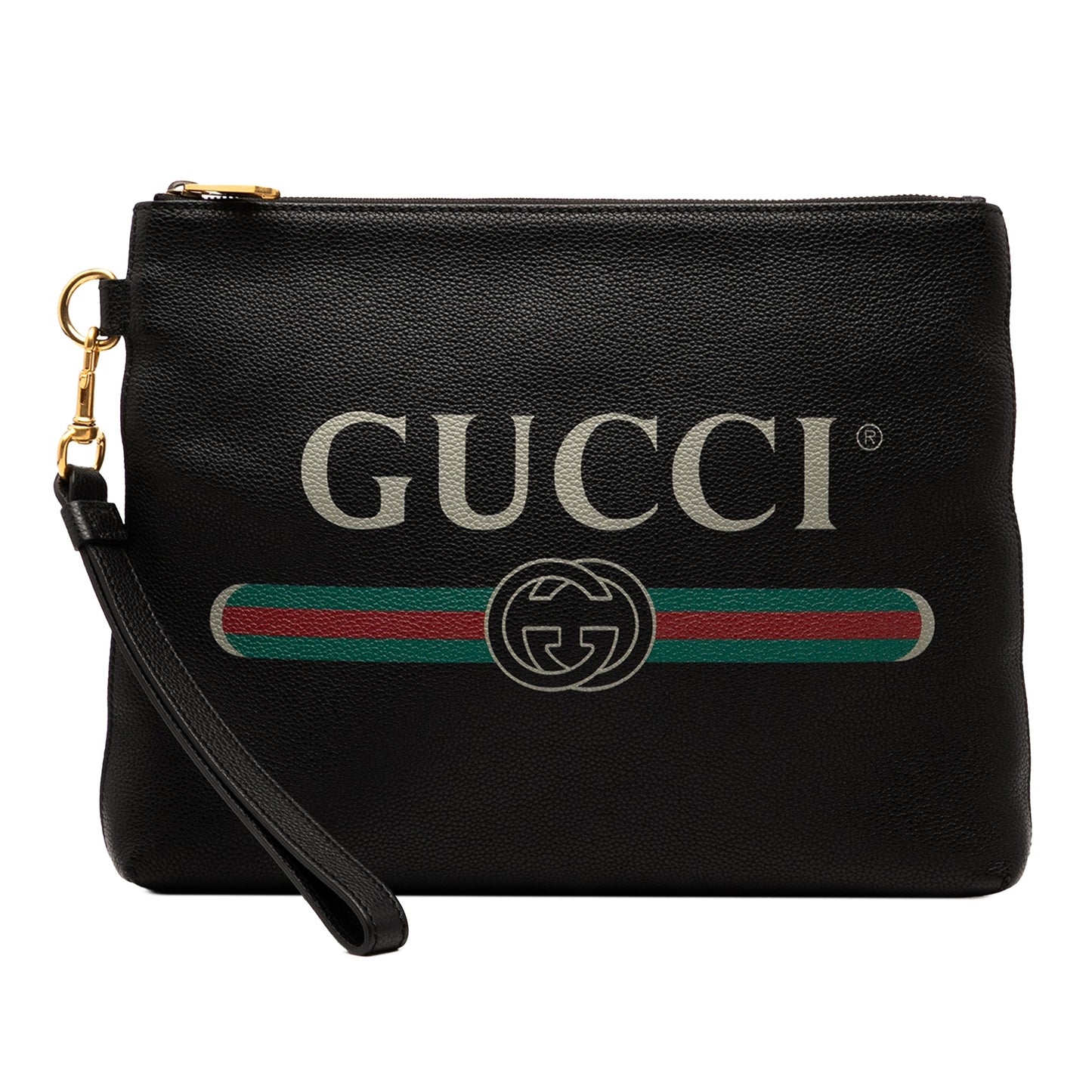 Gucci Leather Logo Clutch