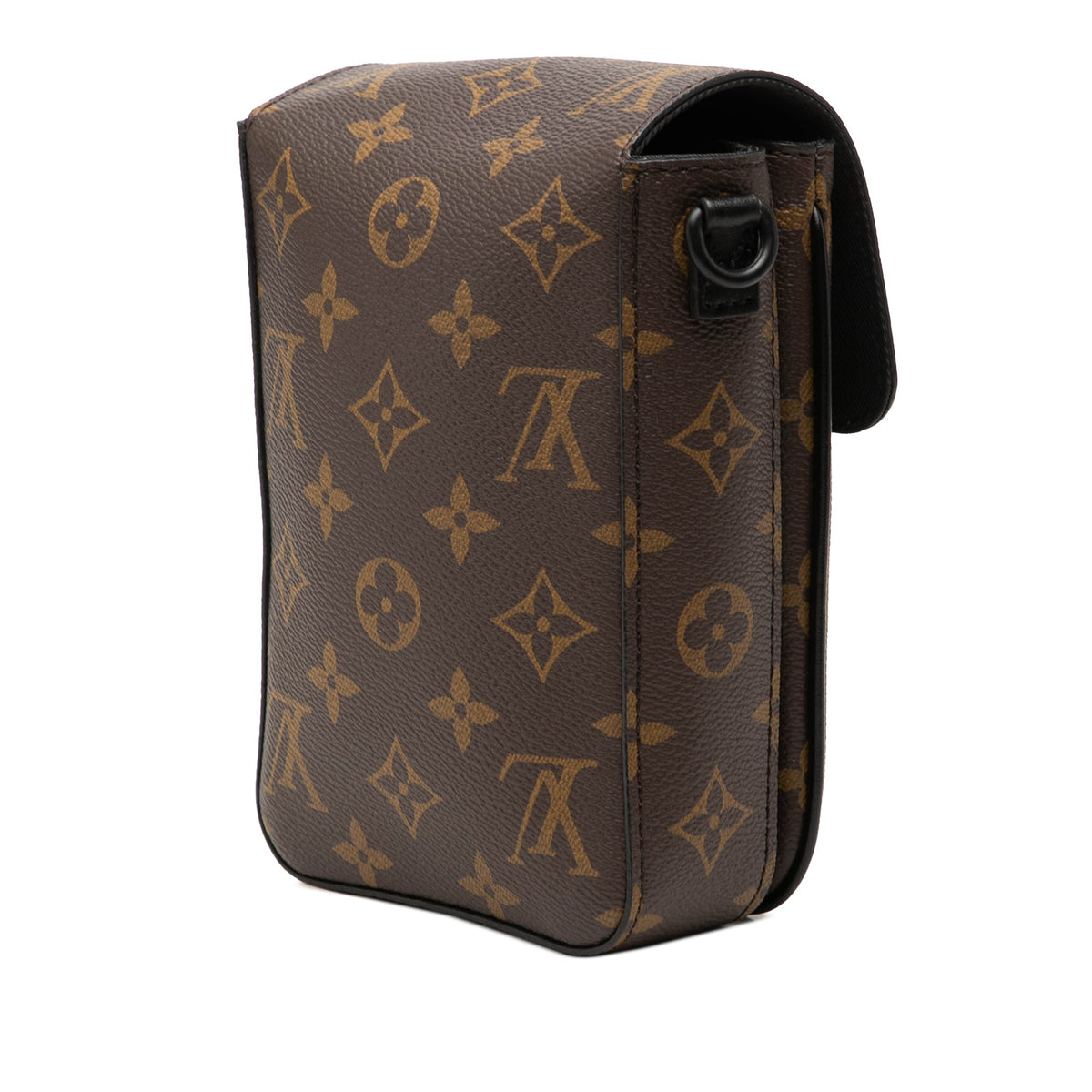 Louis Vuitton Monogram Macassar S Lock Vertical Wearable Crossbody — Black