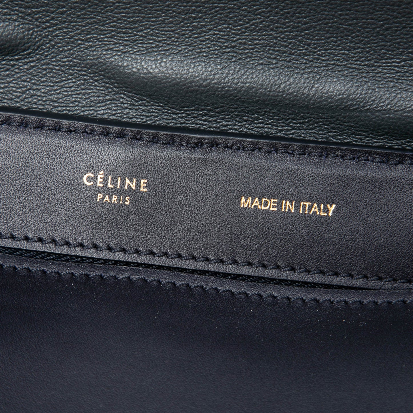 Celine Medium Tricolor Leather Trapeze Satchel