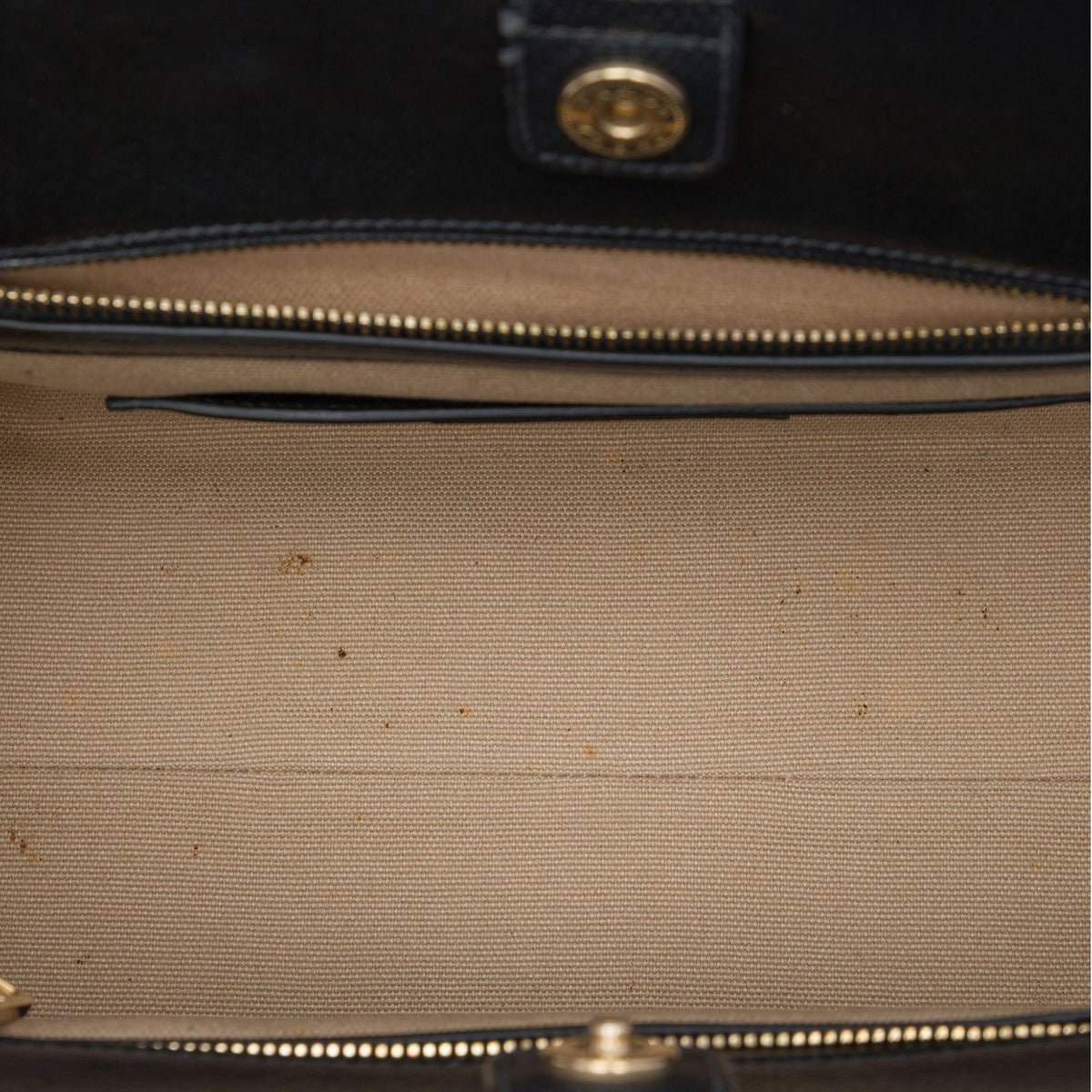 Prada Bicolor Saffiano Cuir Trimmed Canvas Satchel