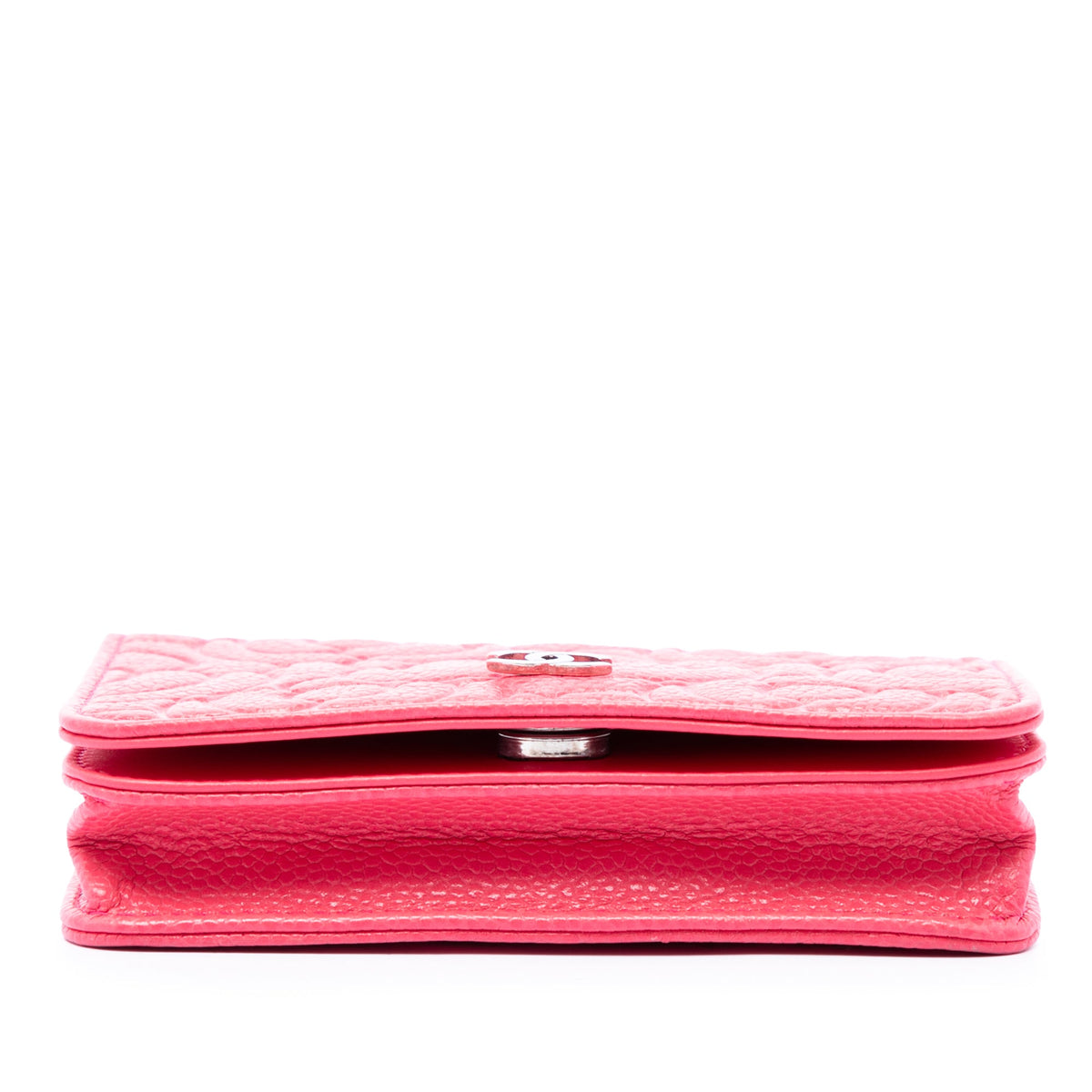 Chanel CC Embossed Caviar Camellia Chain Belt Bag