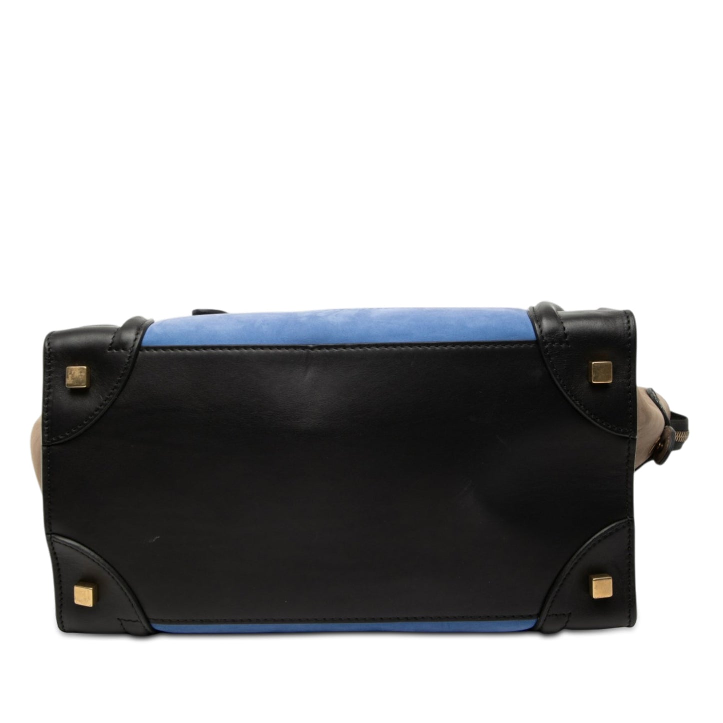 Celine Mini Tricolor Nubuck and Smooth Calfskin Luggage Tote