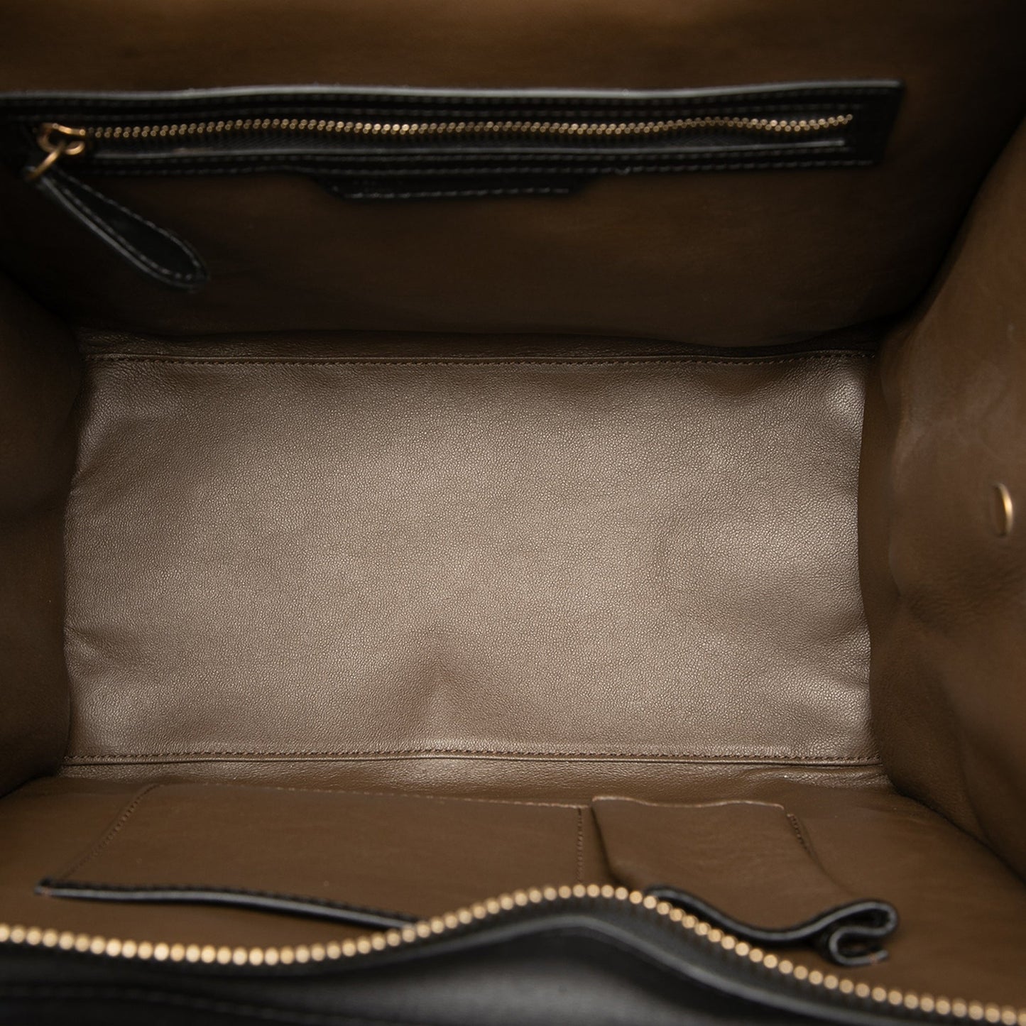 Celine Mini Tricolor Nubuck and Smooth Calfskin Luggage Tote