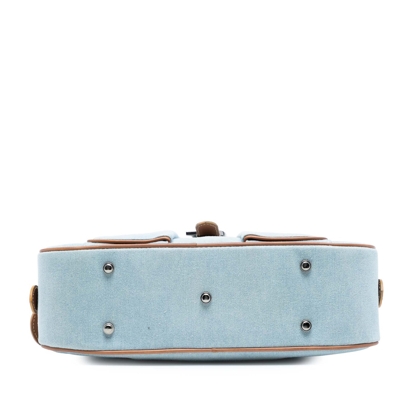 Dior Mini Denim Double Saddle Bowler Bag