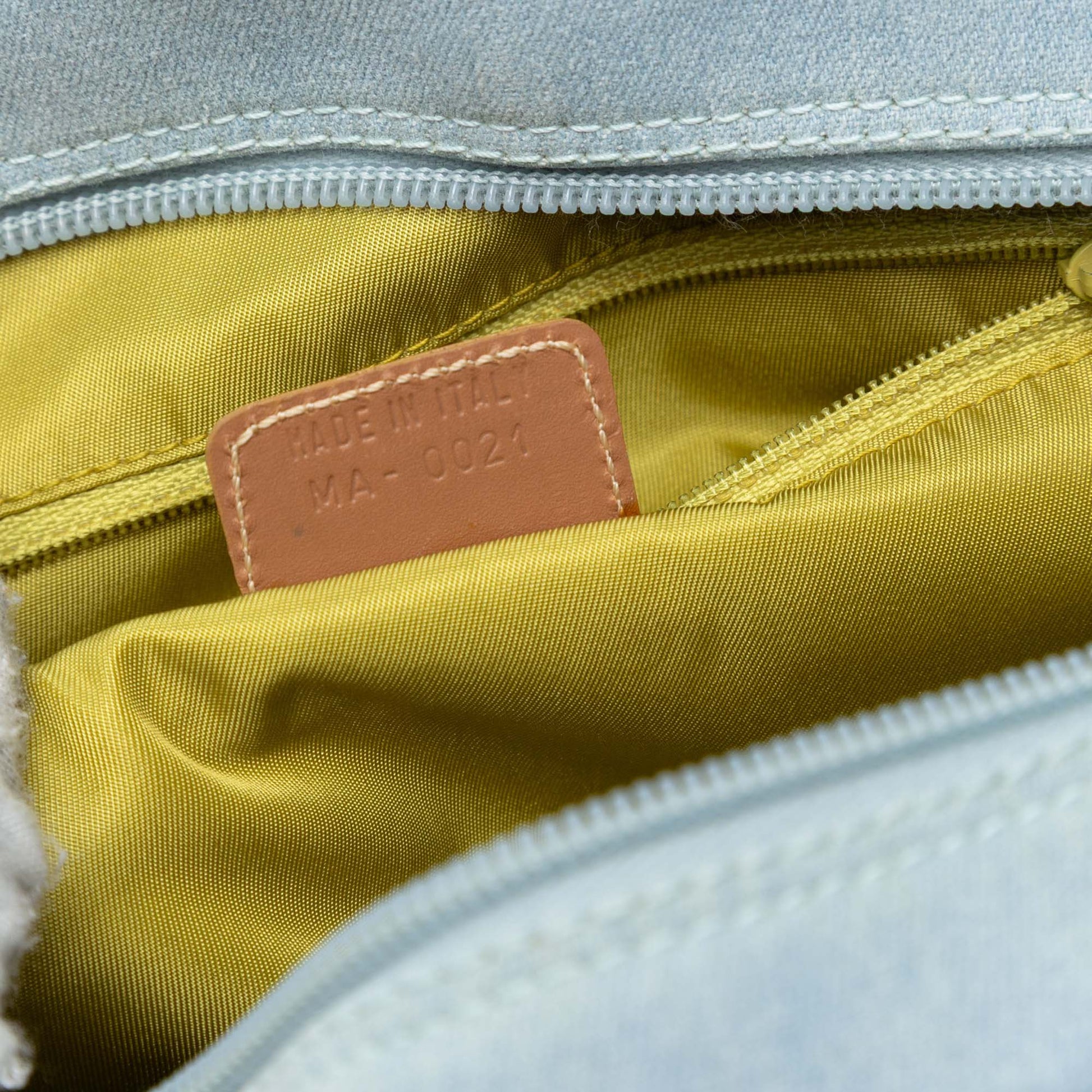 Dior Mini Denim Double Saddle Bowler Bag