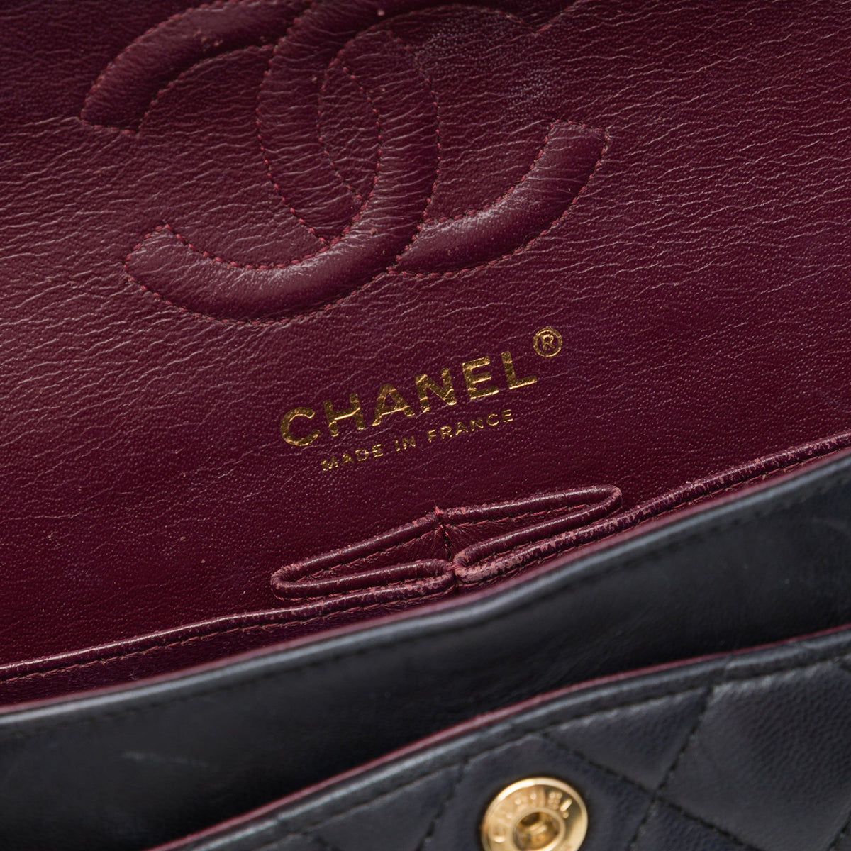 Chanel Small Classic Lambskin Double Flap — Black