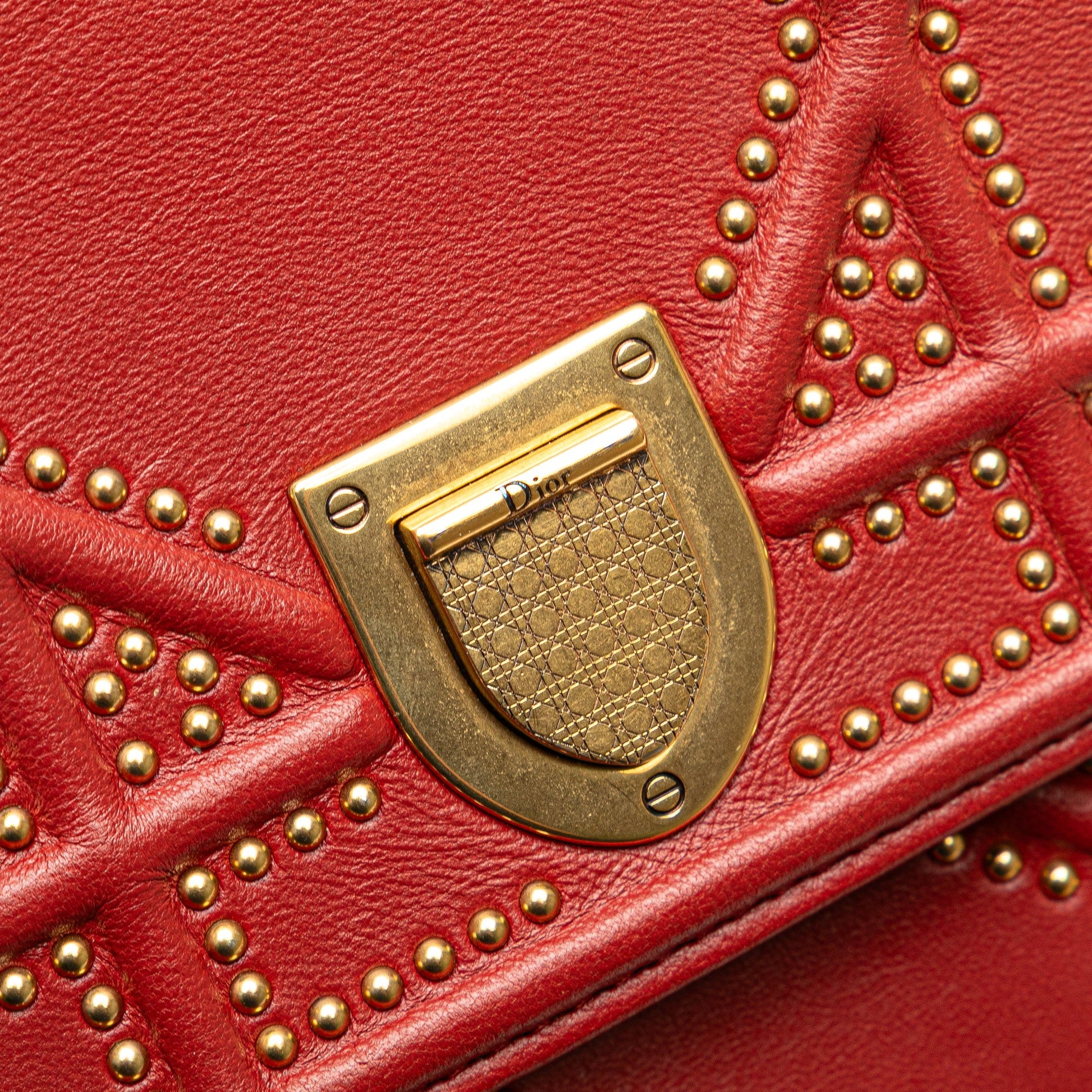 Dior Studded Lambskin Vertical Diorama Crossbody