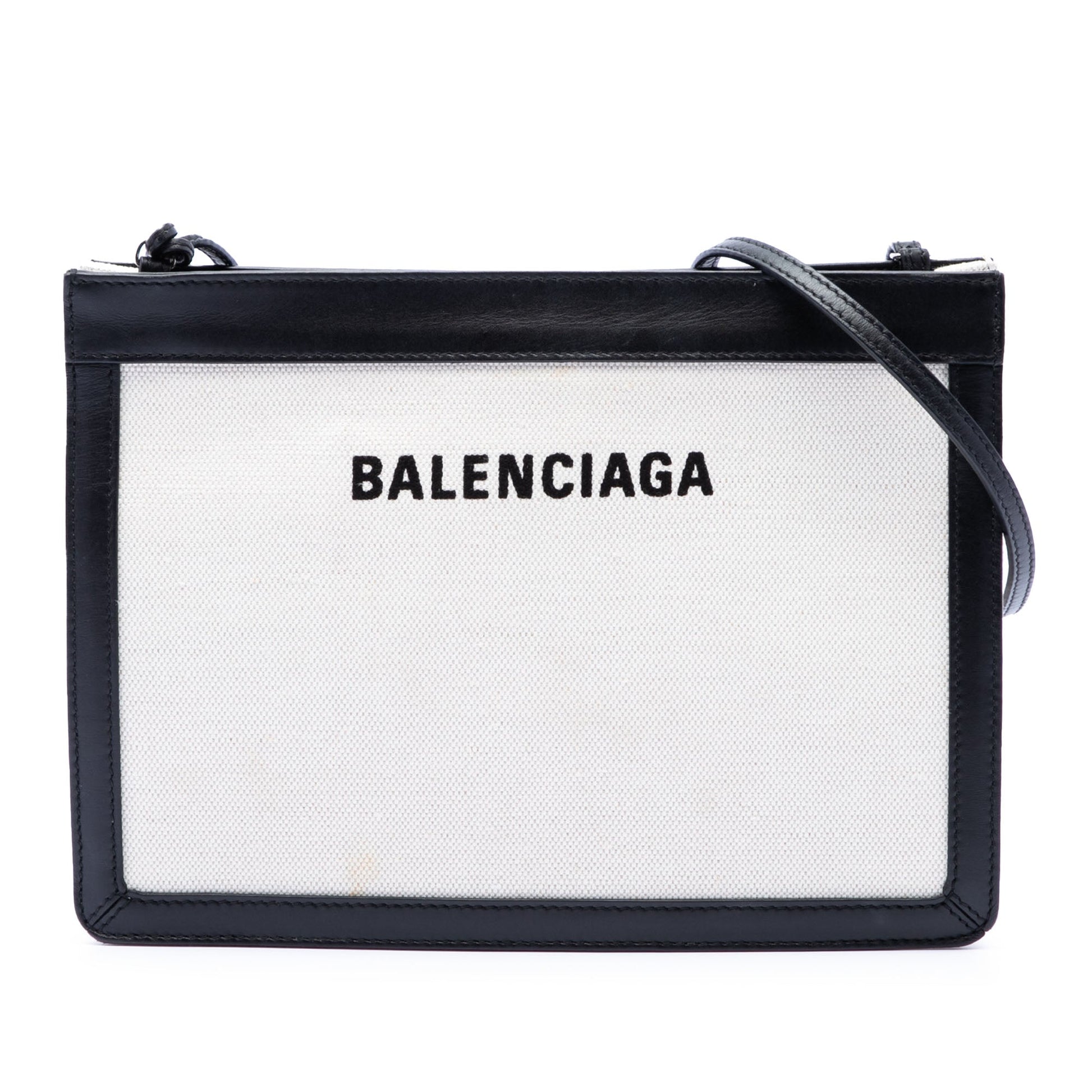 Balenciaga Canvas Navy Pochette Crossbody