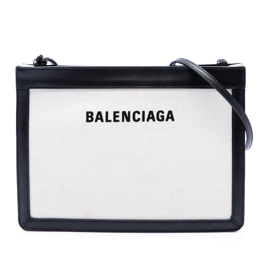 Balenciaga Canvas Navy Pochette Crossbody