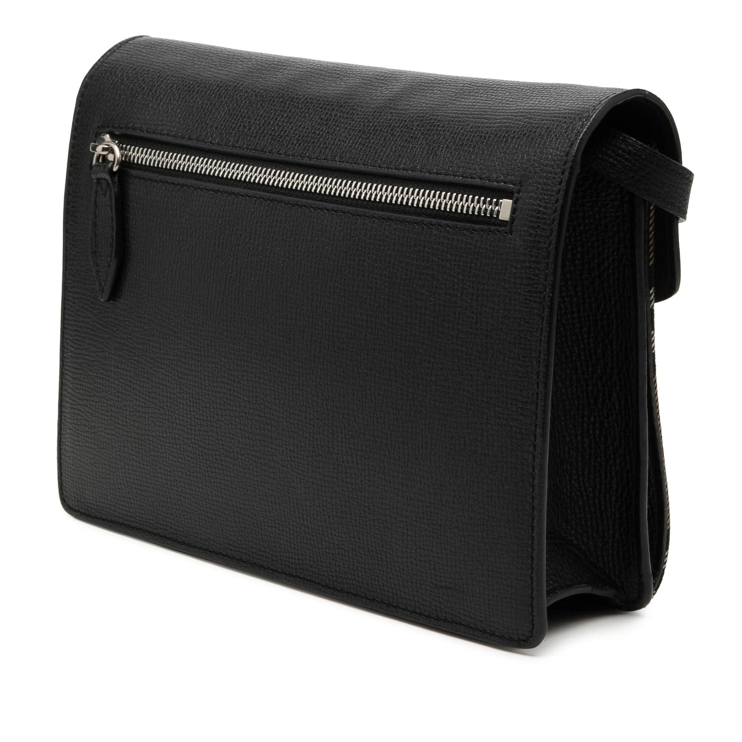 Burberry Small Leather and House Check Canvas Derby Macken Crossbody