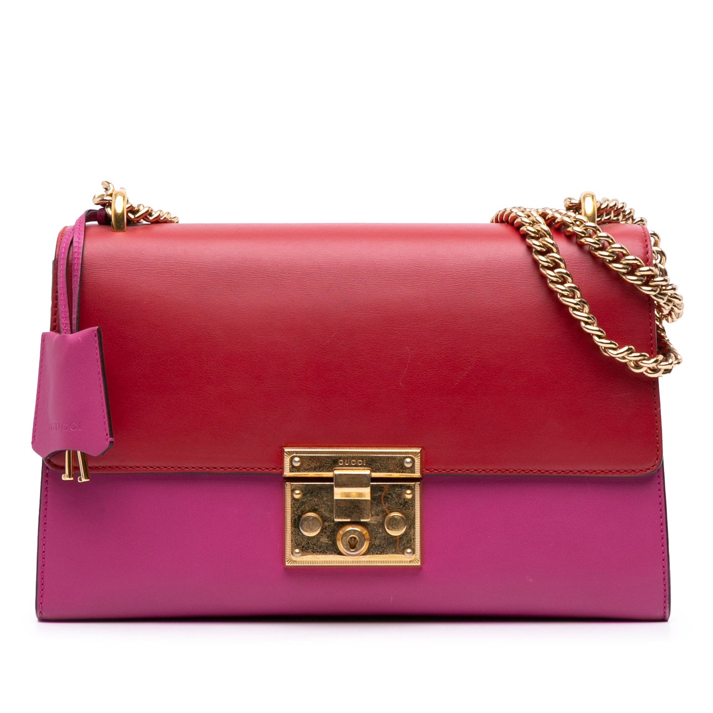 Gucci Medium Bicolor Leather Padlock Shoulder Bag