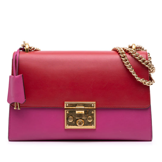 Gucci Medium Bicolor Leather Padlock Shoulder Bag