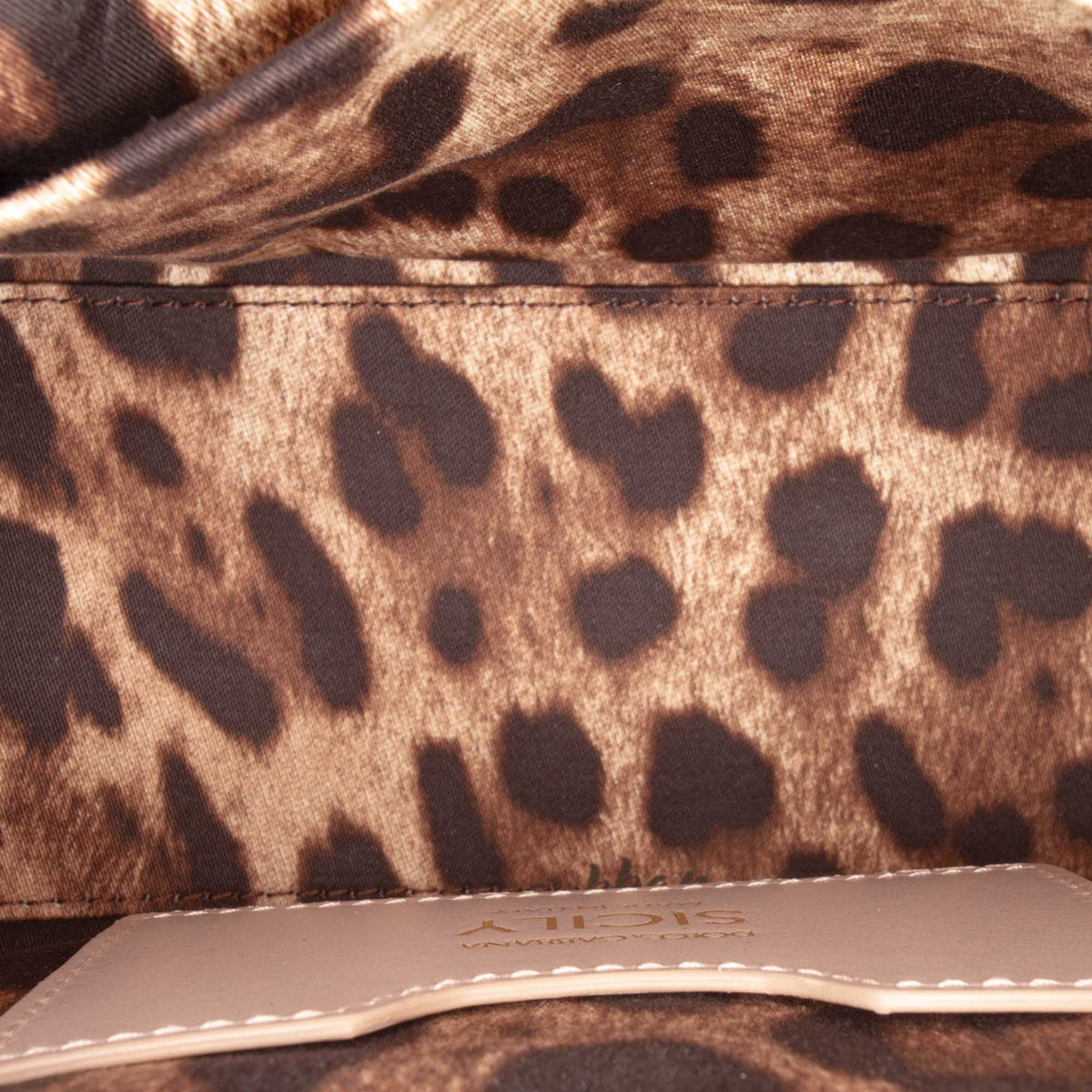 Dolce & Gabbana Small Patent Miss Sicily Satchel — Brown