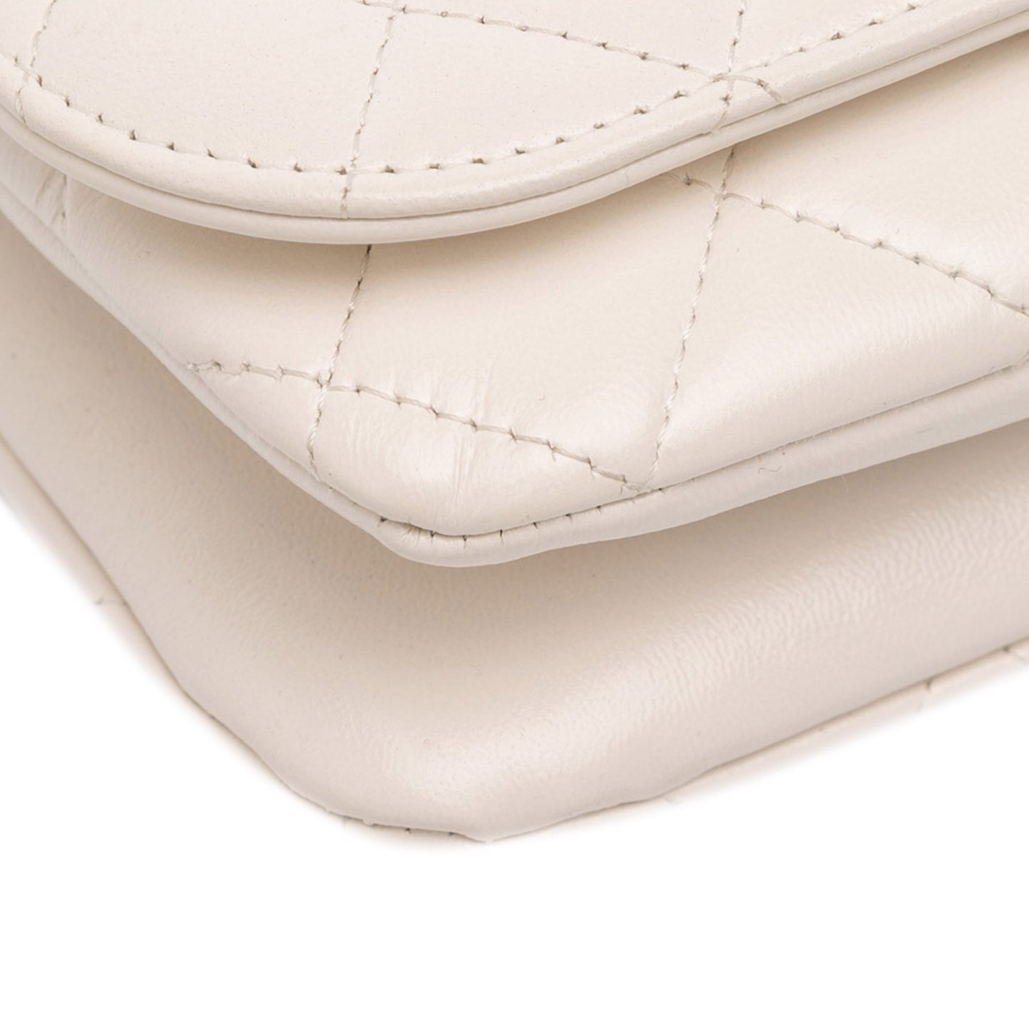 Chanel Quilted Shiny Lambskin Flap with Chain