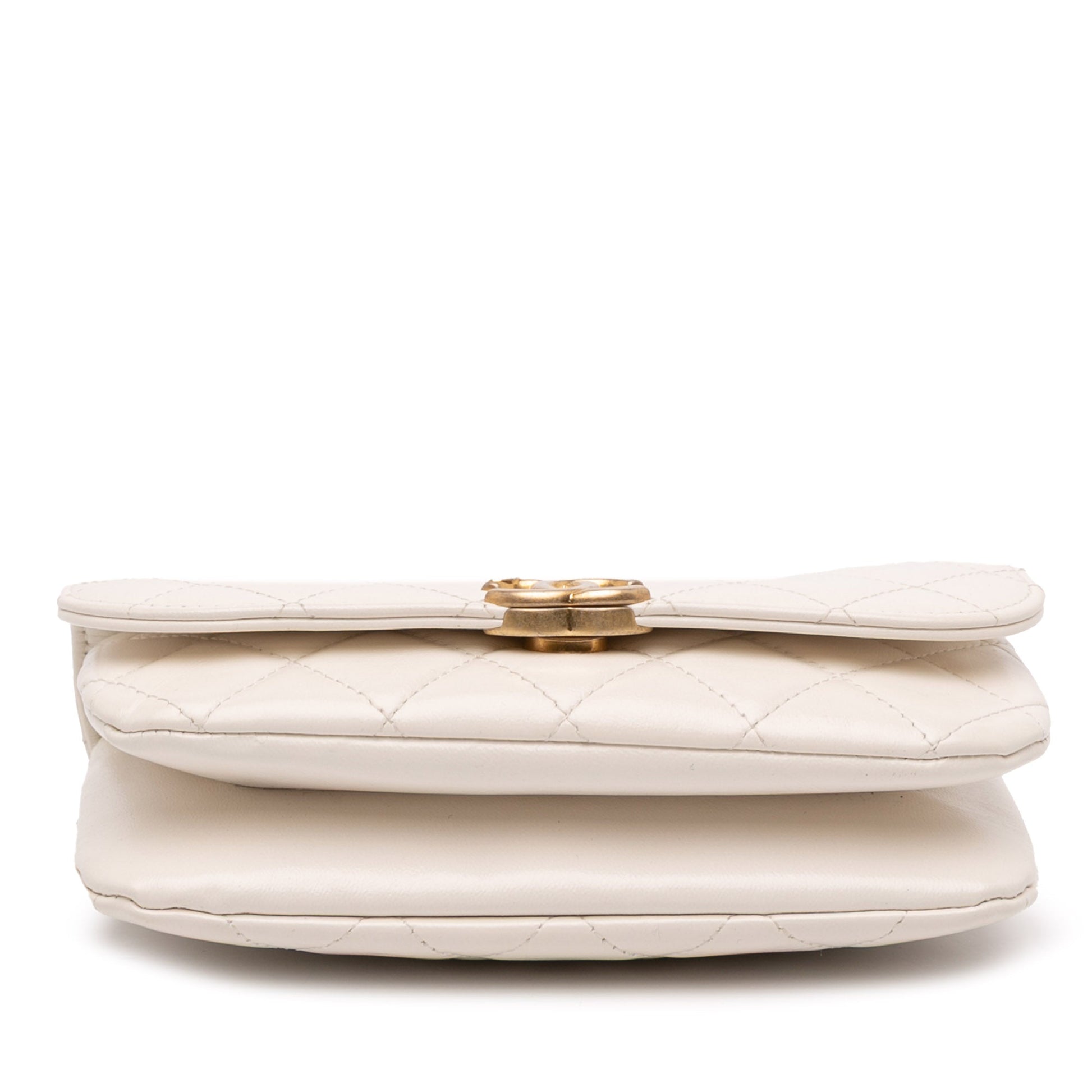 Chanel Quilted Shiny Lambskin Flap with Chain