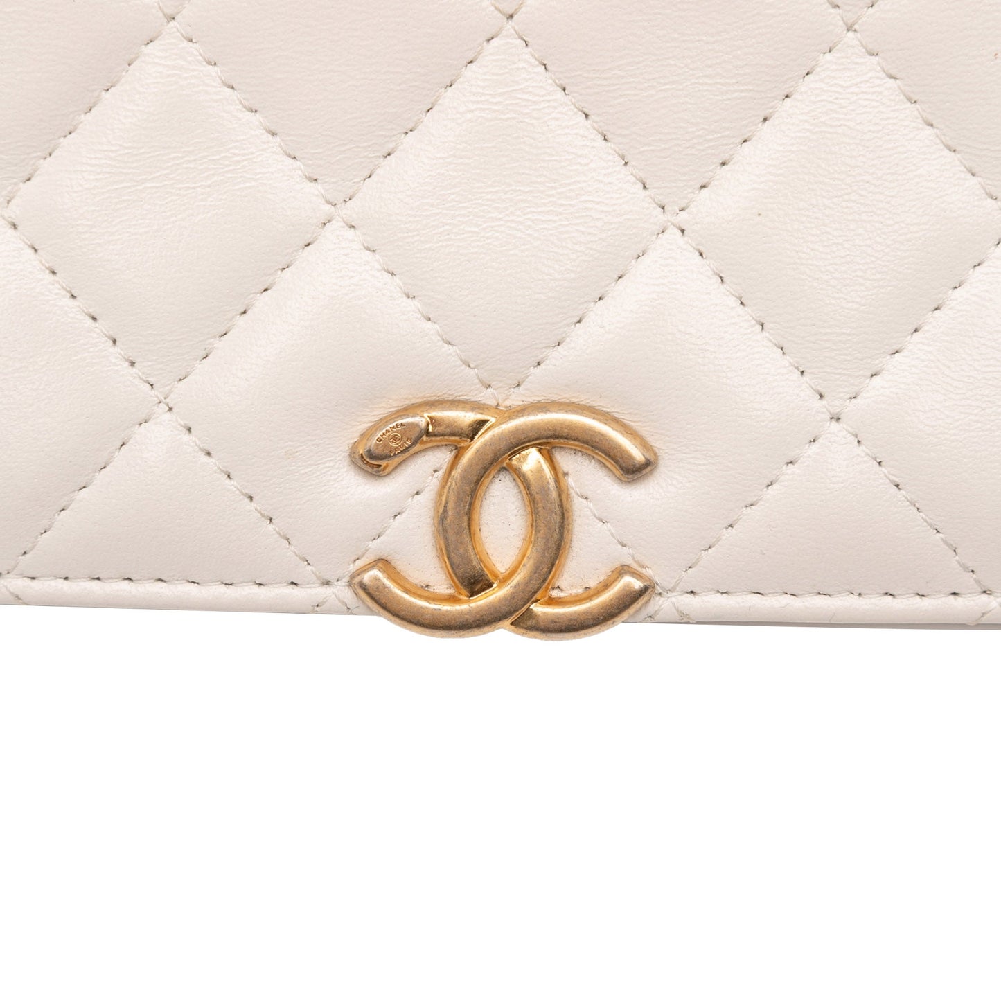 Chanel Quilted Shiny Lambskin Flap with Chain