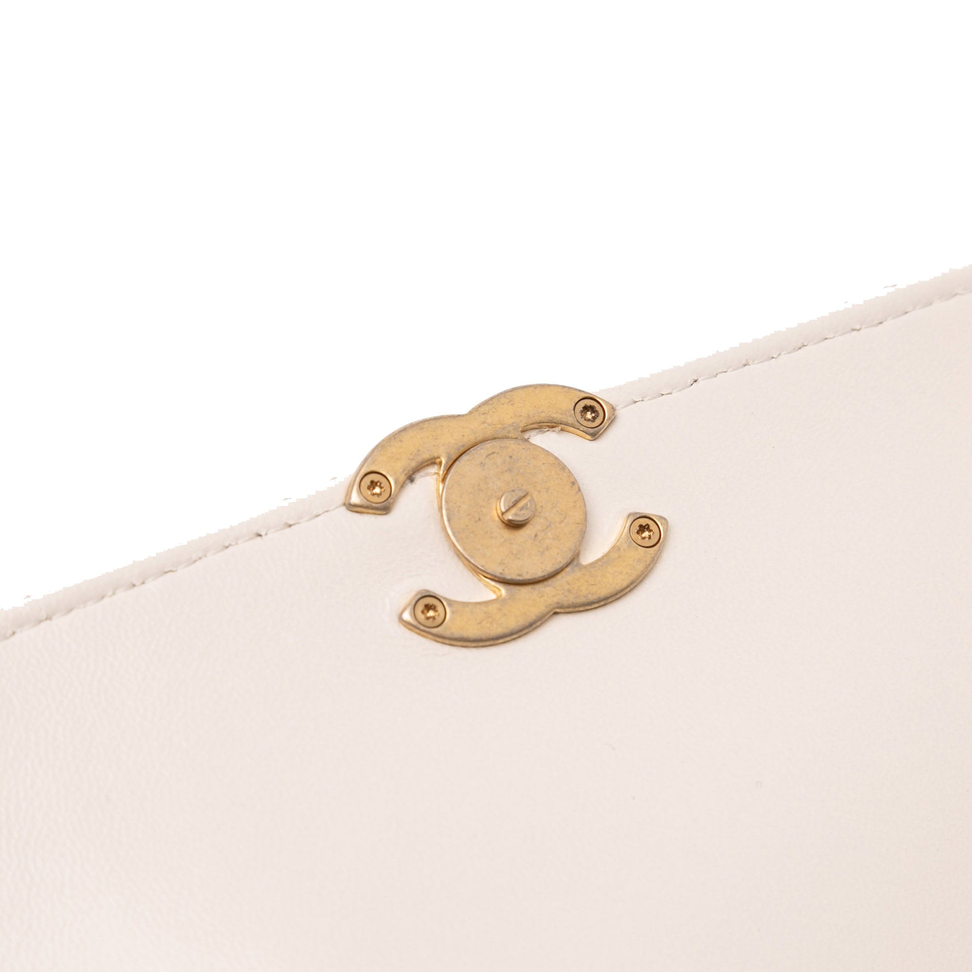 Chanel Quilted Shiny Lambskin Flap with Chain