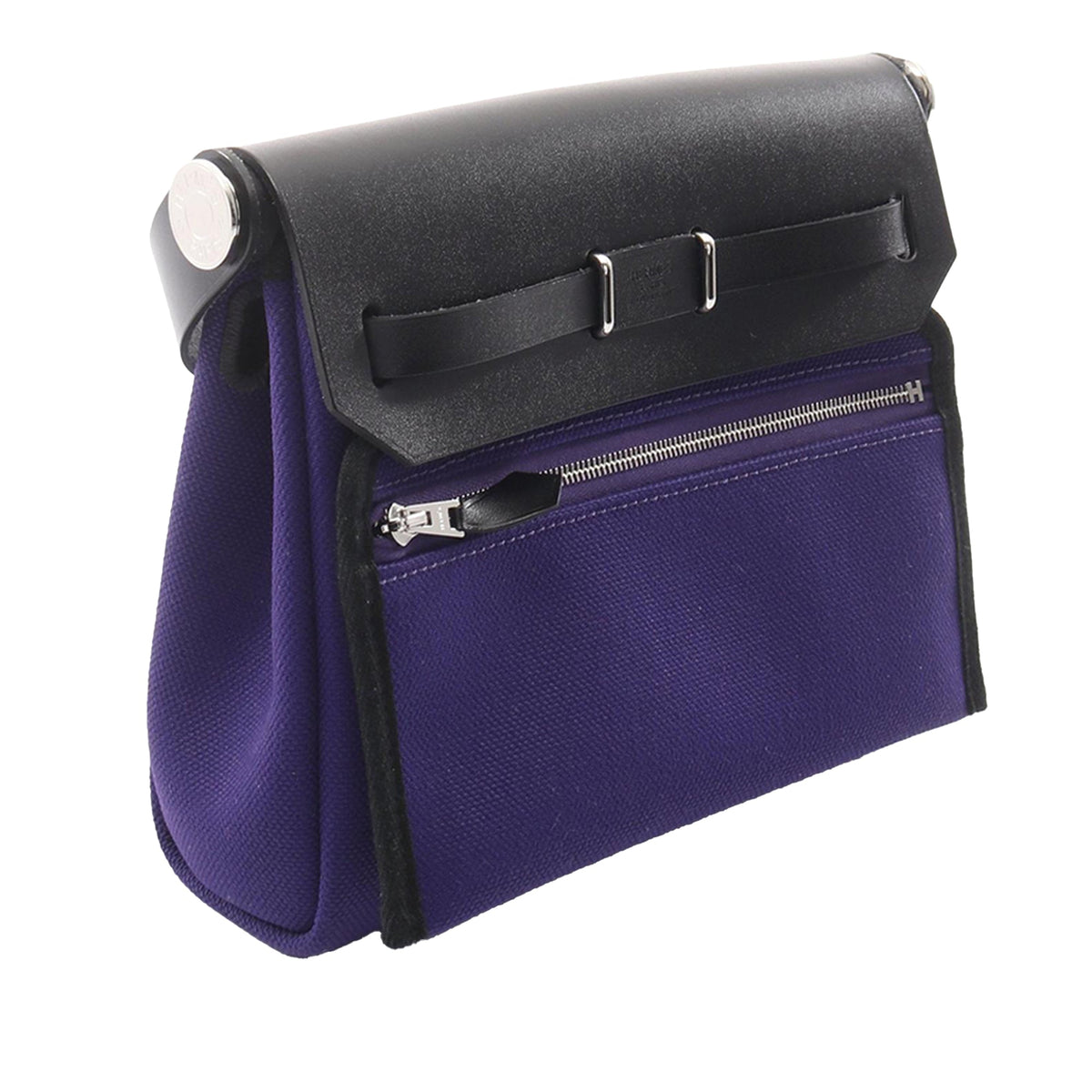 Hermès Military Toile and Vache Hunter Herbag Zip 20