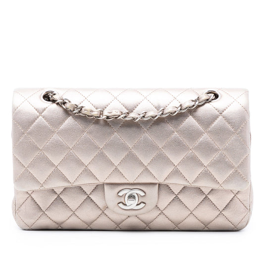 Chanel Medium Classic Metallic Lambskin Double Flap