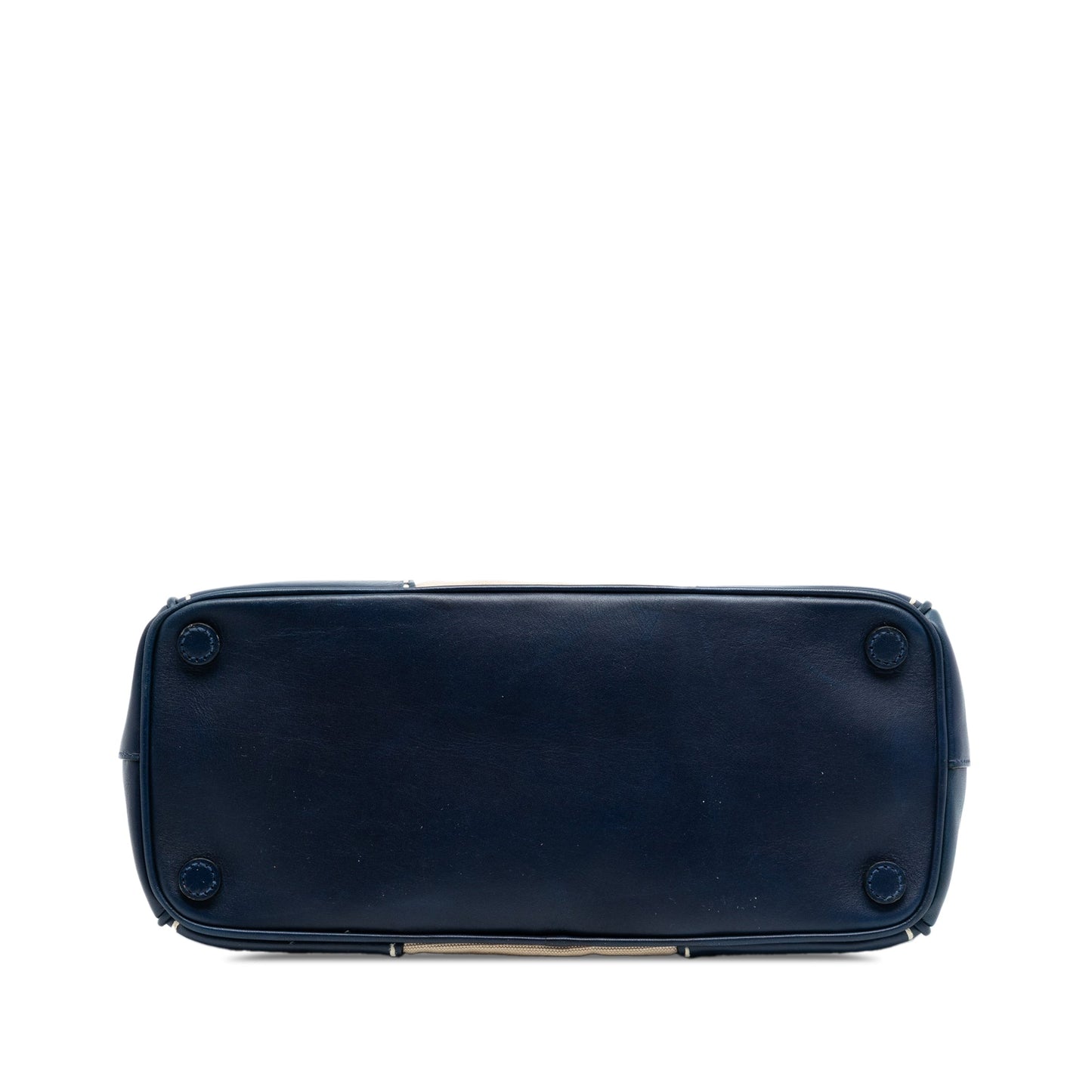 Prada Small Canvas and City Calf Hand Stitched Galleria Double Zip Satchel